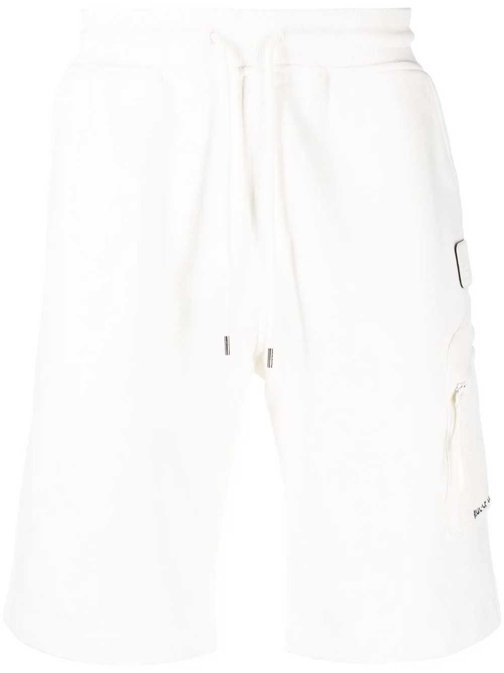 logo-patch cotton track trousers - 1