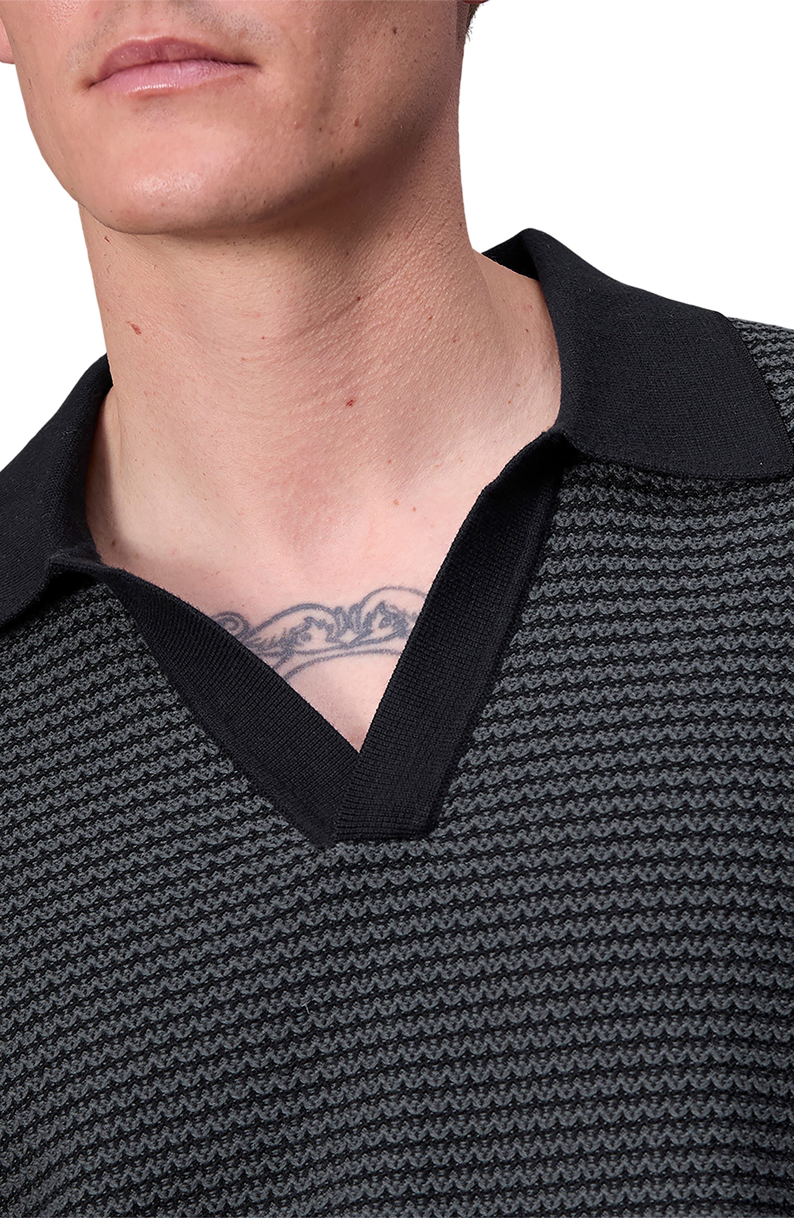 rag & bone Hayes Polo Sweater in Shark Blue at Nordstrom - 4
