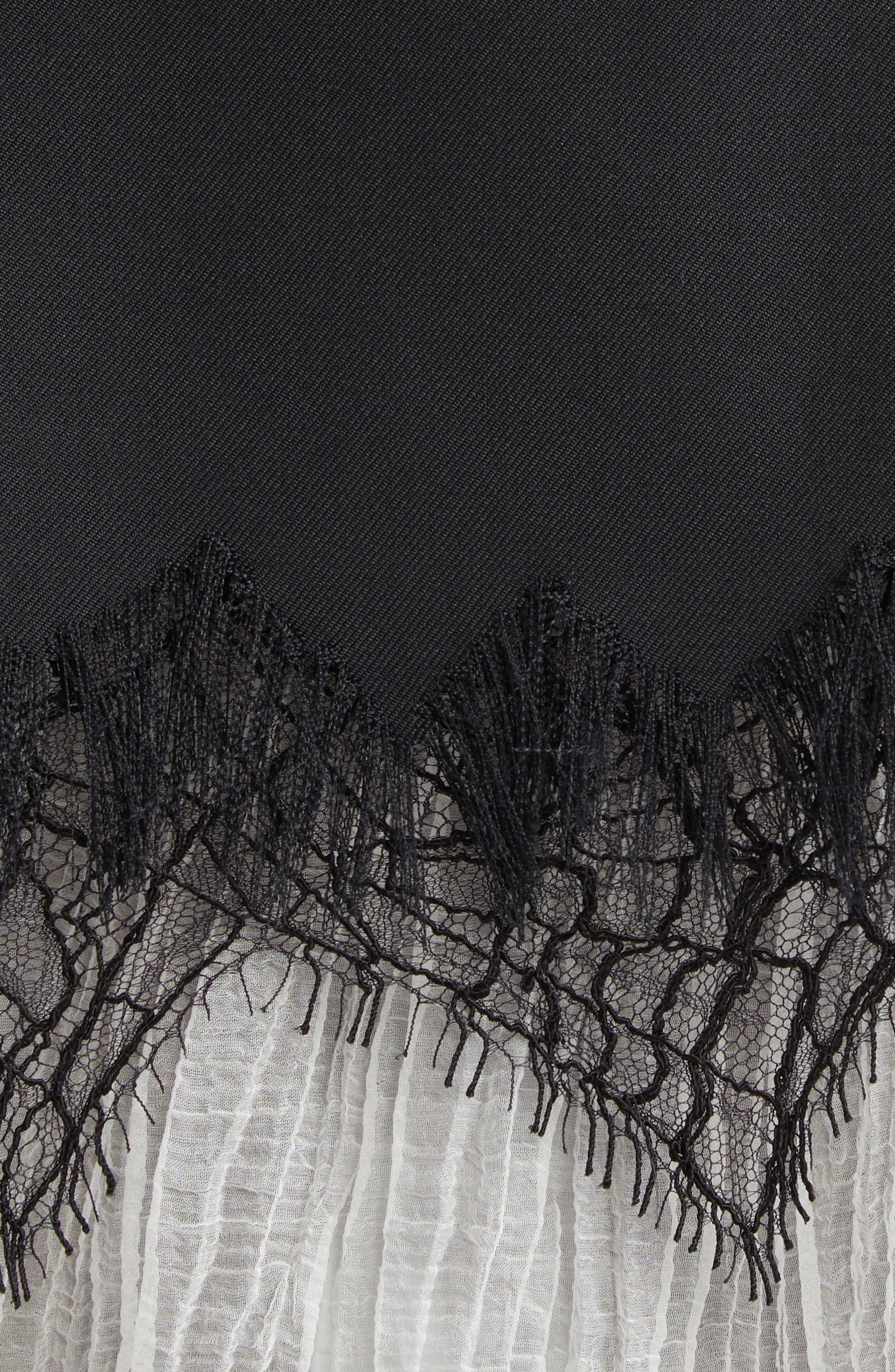 McQueen Cobweb Lace Wool Gabardine Miniskirt in Black at Nordstrom - 6