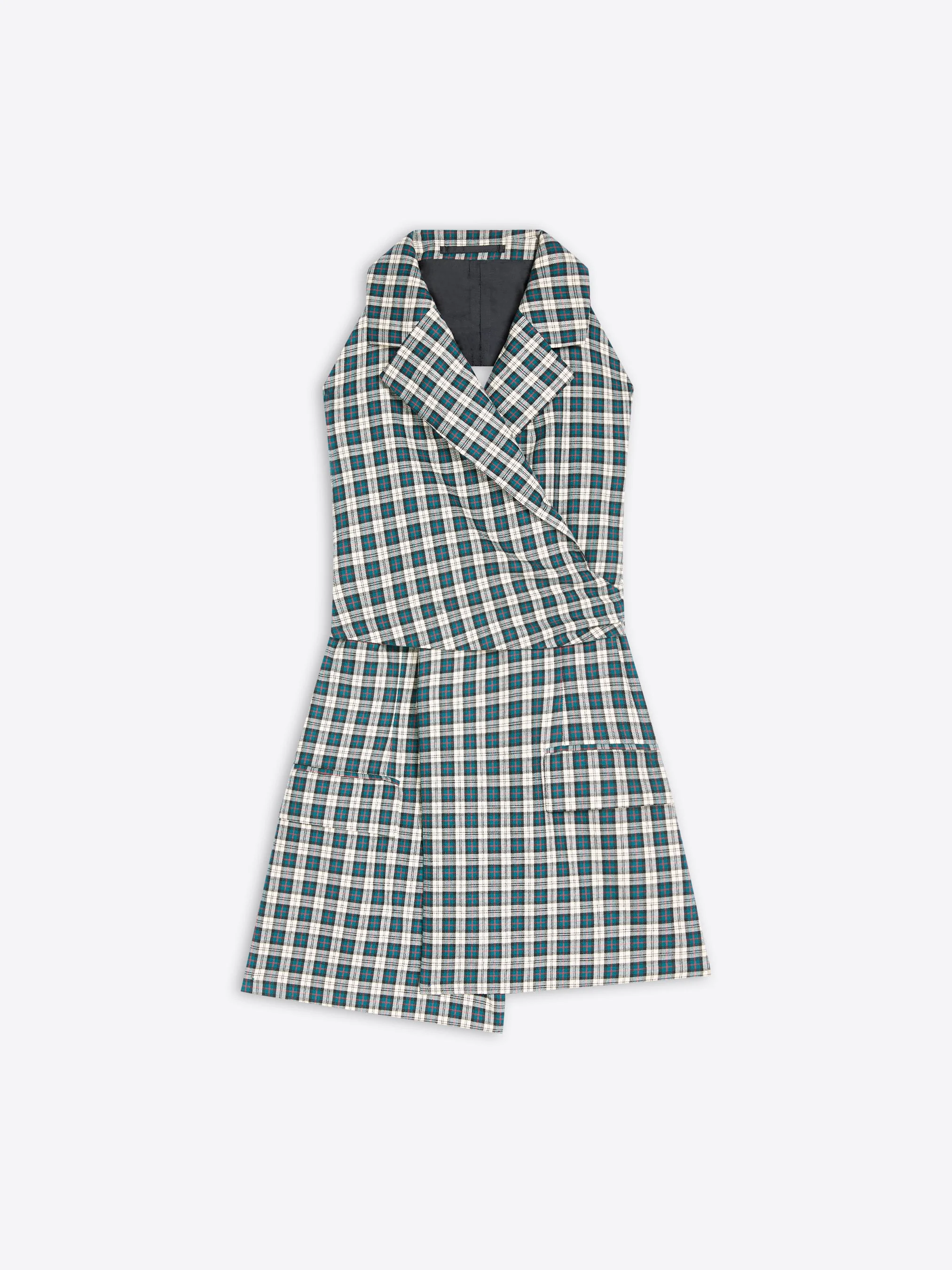 BACKLESS COTTON FLANNEL TOP - 1