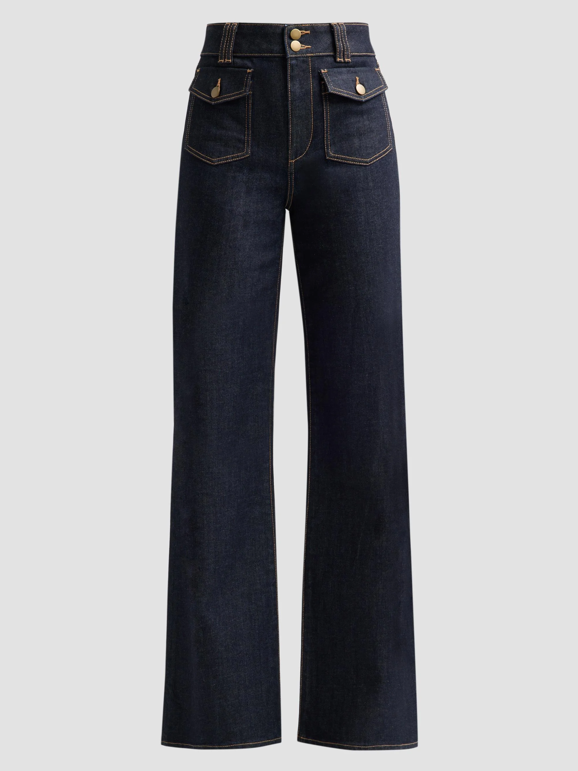Women's Fay Flap Pocket Flare Jeans - Resin Rinse - 1