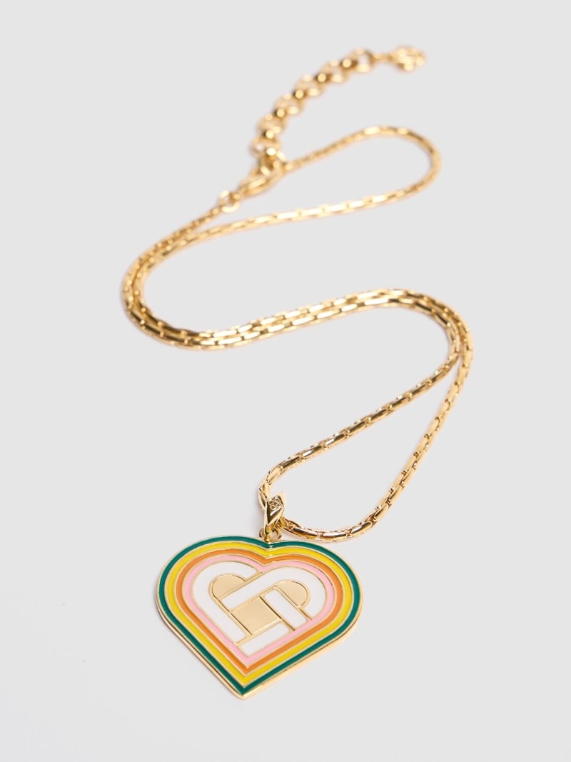 Heart monogram medallion necklace - 2
