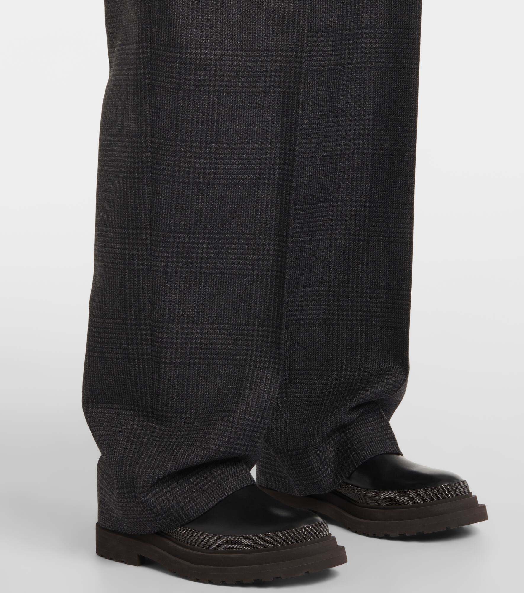 High-rise wool wide-leg pants - 5