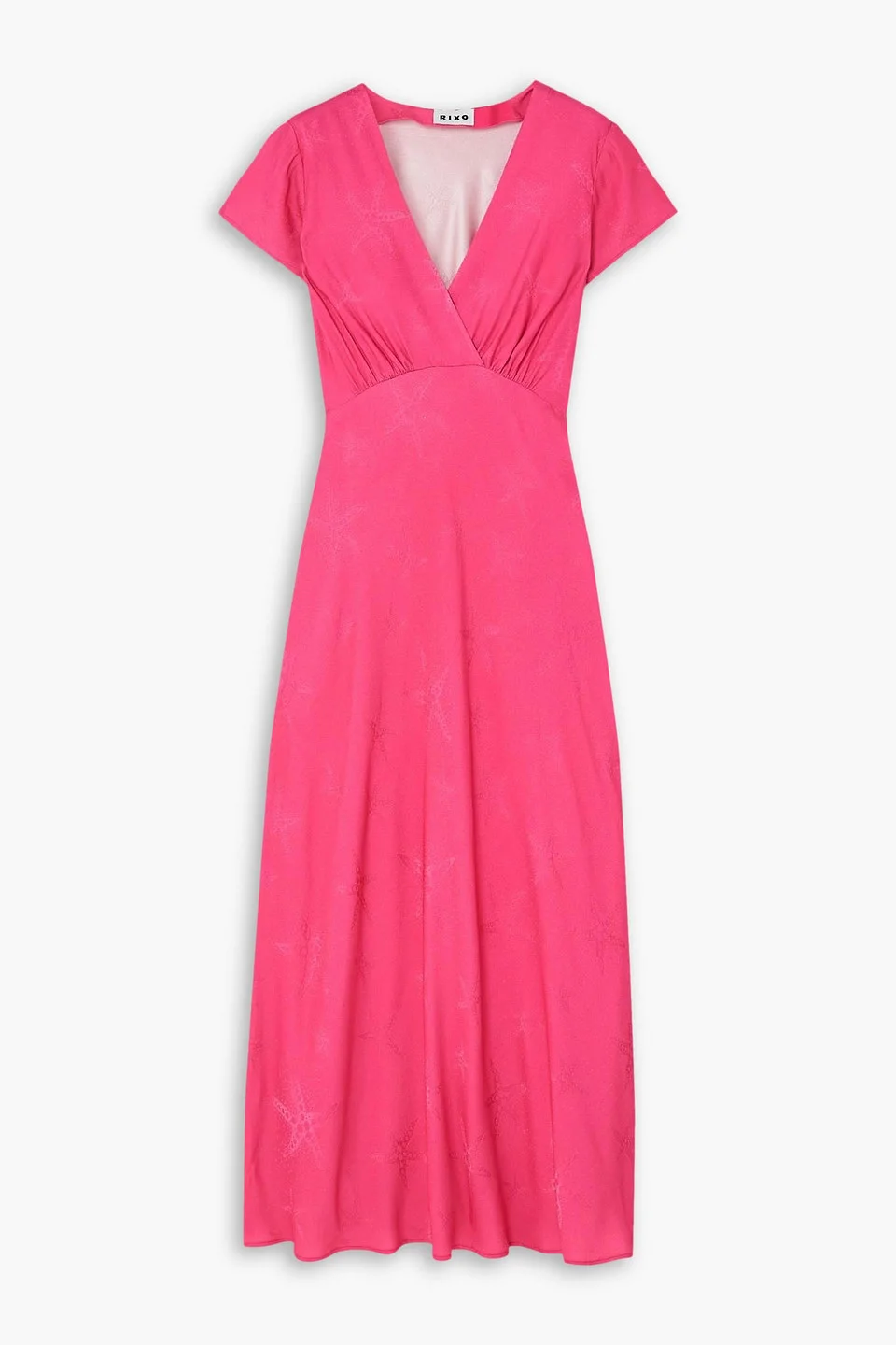 Clarissa satin-jacquard midi dress - 1