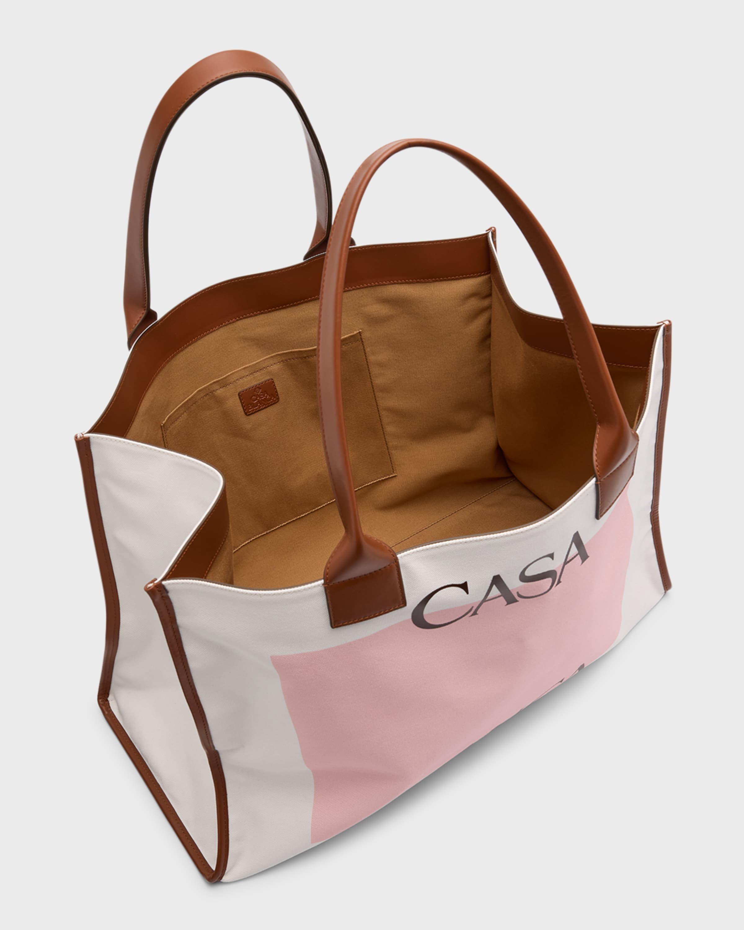 CASABLANCA Large Logo Canvas Tote Bag | neimanmarcus