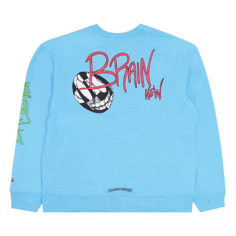 Chrome Hearts Chrome Hearts x Matty Boy Brain New Crewneck Sweatshirt 'Blue' outlook