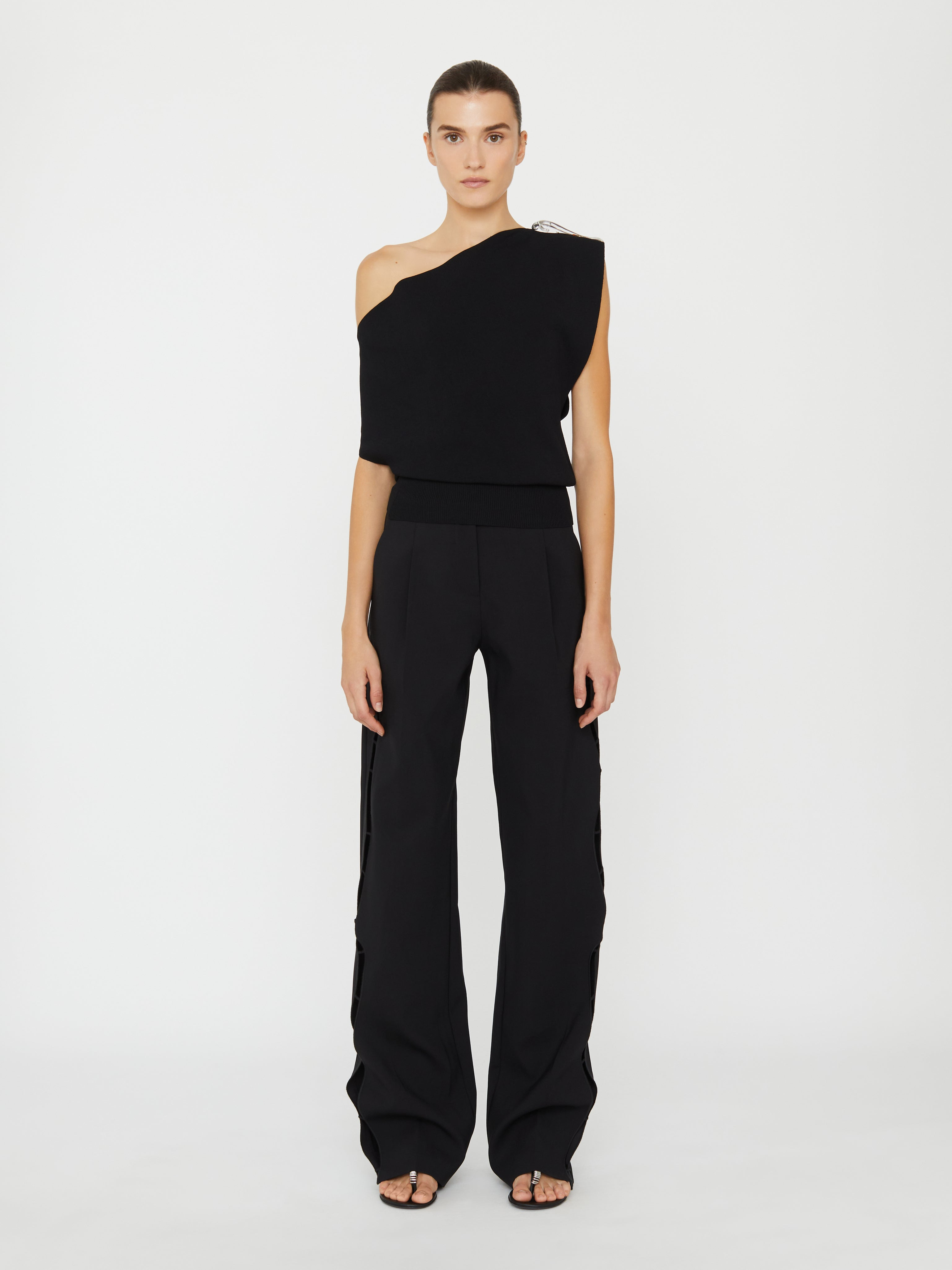 Encased Nature Resin Knit Shoulder Top - 3