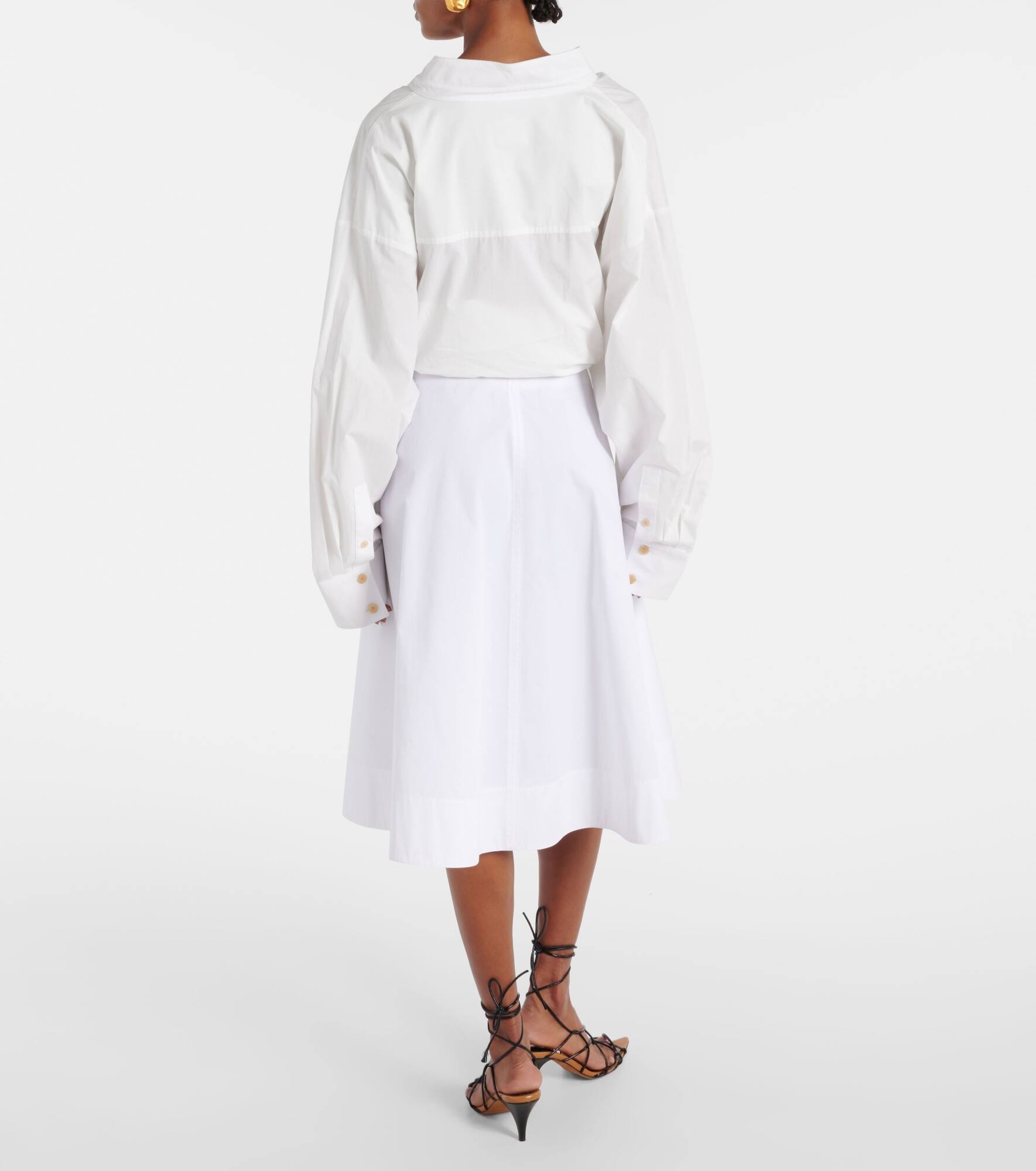 Cotton midi skirt - 3