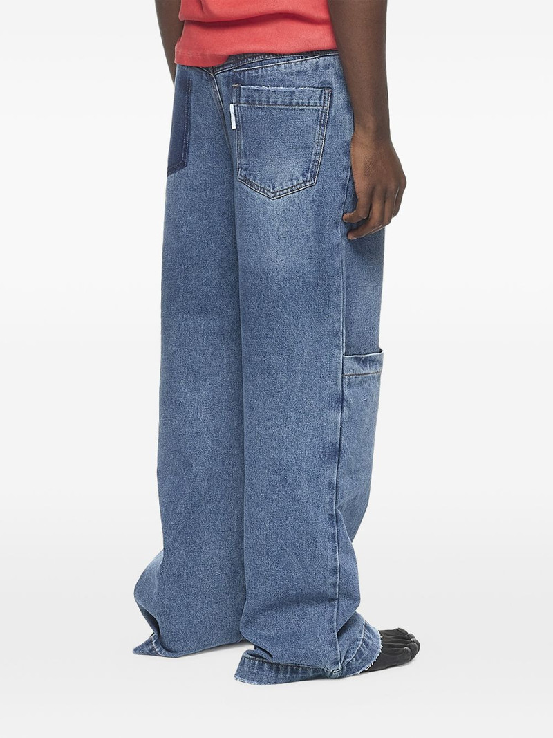 patchwork-detail wide-leg jeans 4