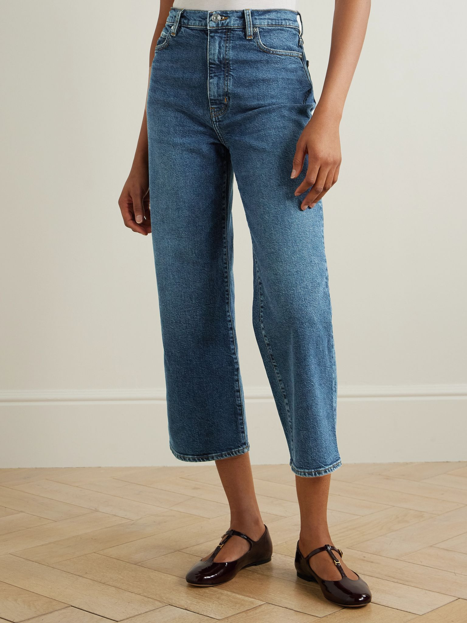 The Wide high-rise wide-leg jeans Dark denim - 3