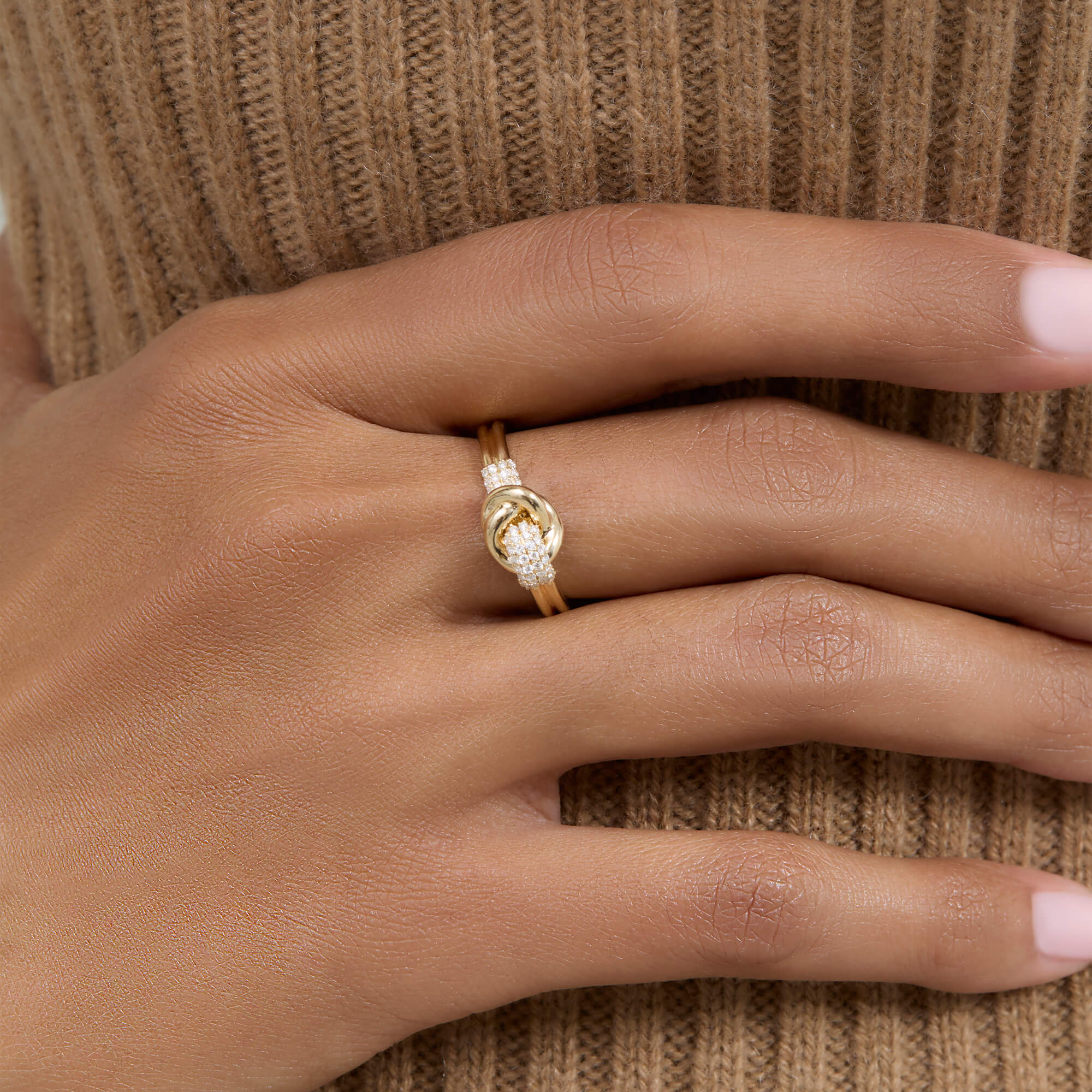 Diamond Forme Knot Ring - 2