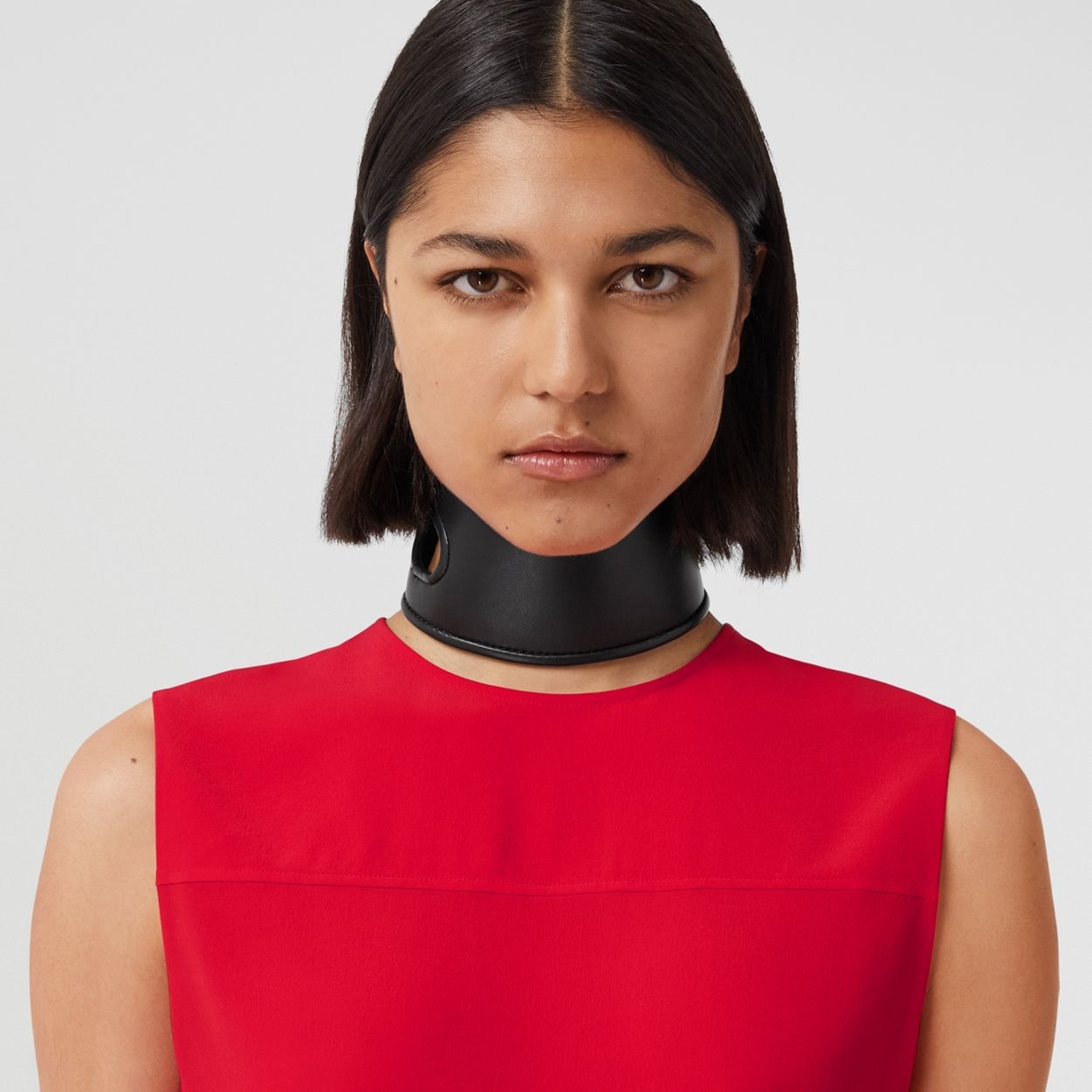 Sleeveless Silk Crepe de Chine Top - 3