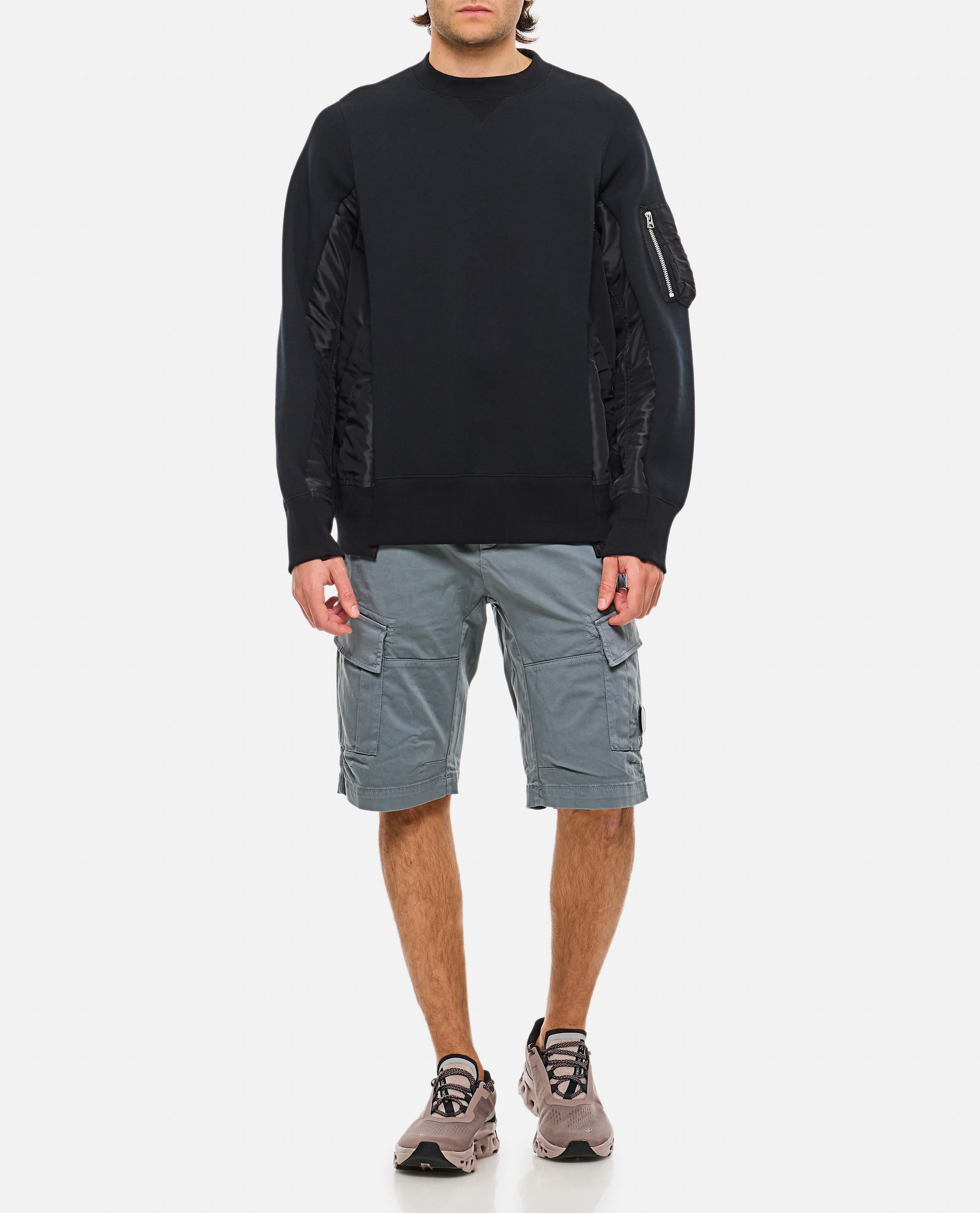 SPONGE SWEAT X NYLON TWILL PULLOVER - 2