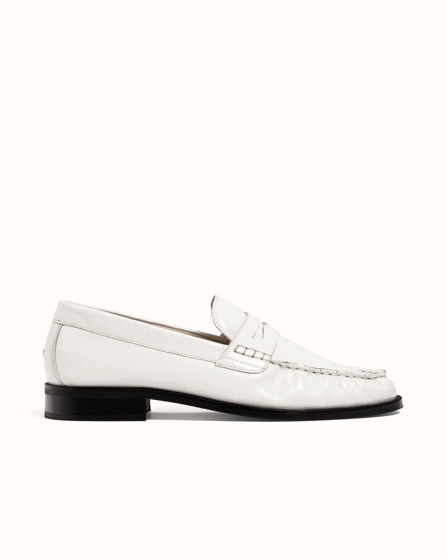 Ezra White Patent Ruched Loafer - Men's - 1