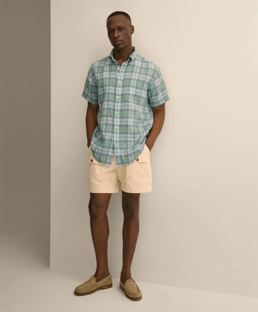 6.5" Cotton Corduroy Camp Shorts - 1