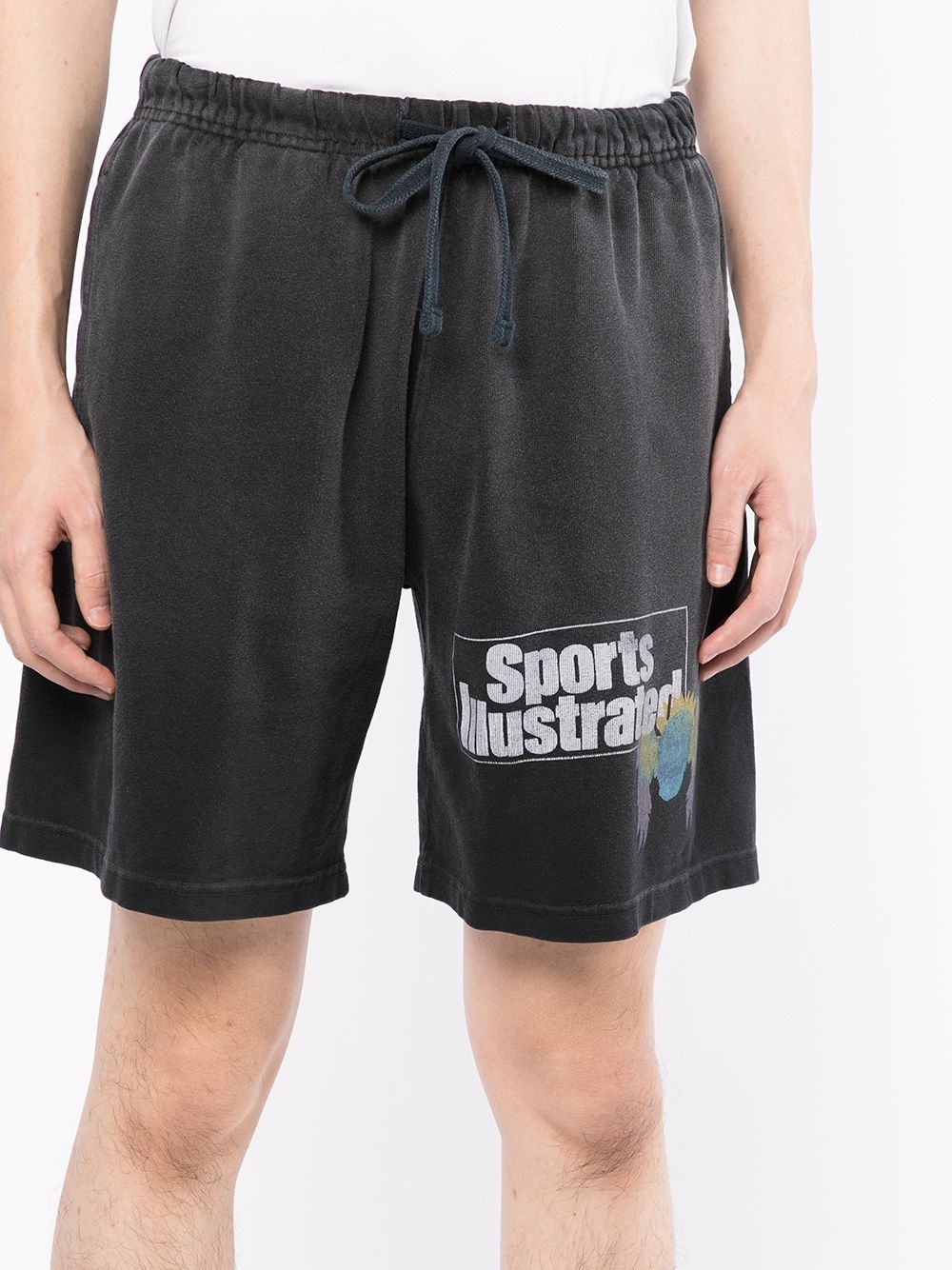 logo-print track shorts - 5