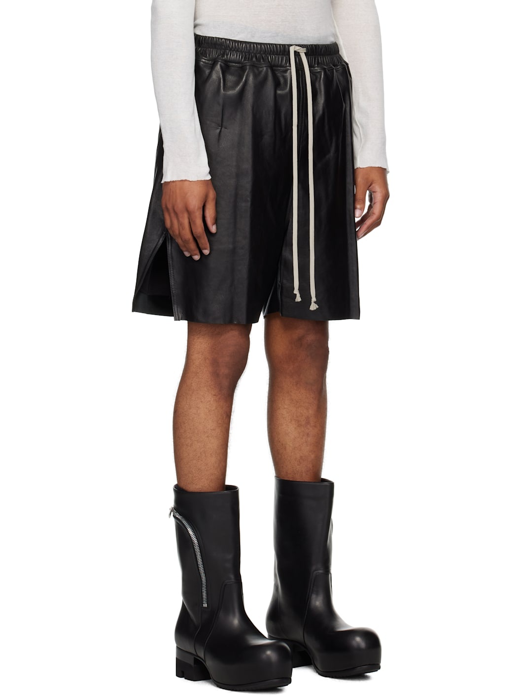 Black Concordians Boxers Leather Shorts - 2