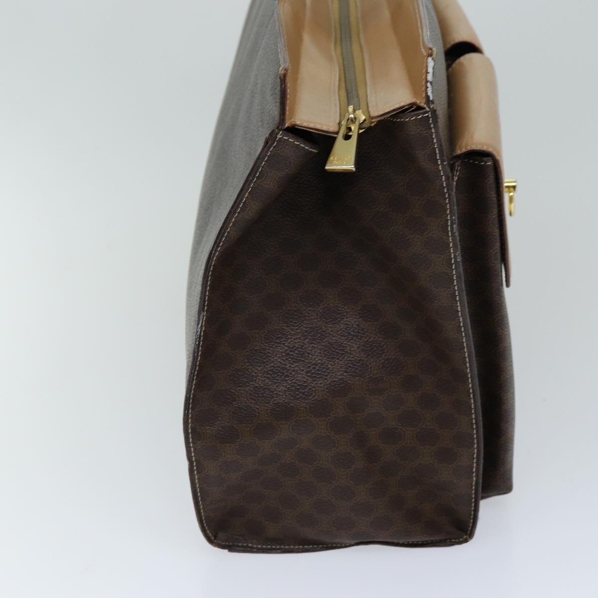 CELINE Macadam Canvas Tote Bag Pvc Brown - 4