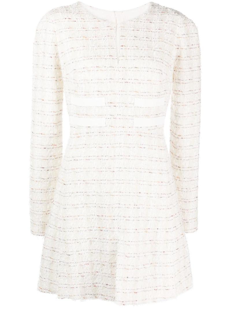 긴 소매 tweed minidress 1