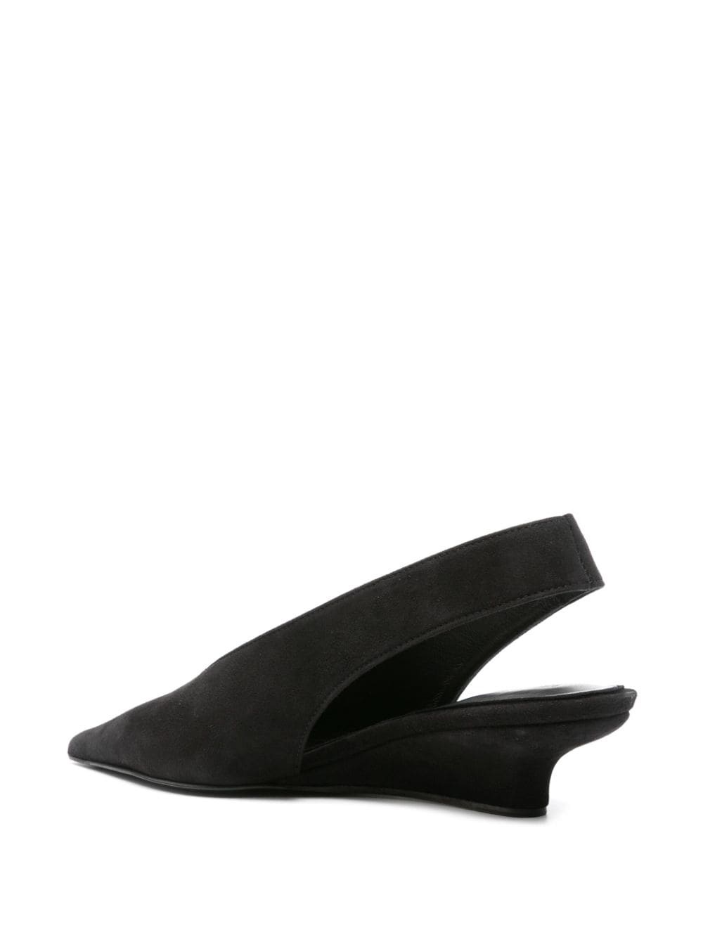 40mm The Suede Wedge-Heel slingback pumps - 3
