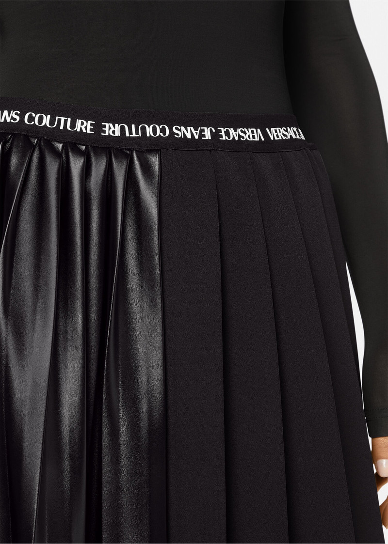 Faux Leather Pleated Midi Skirt 5