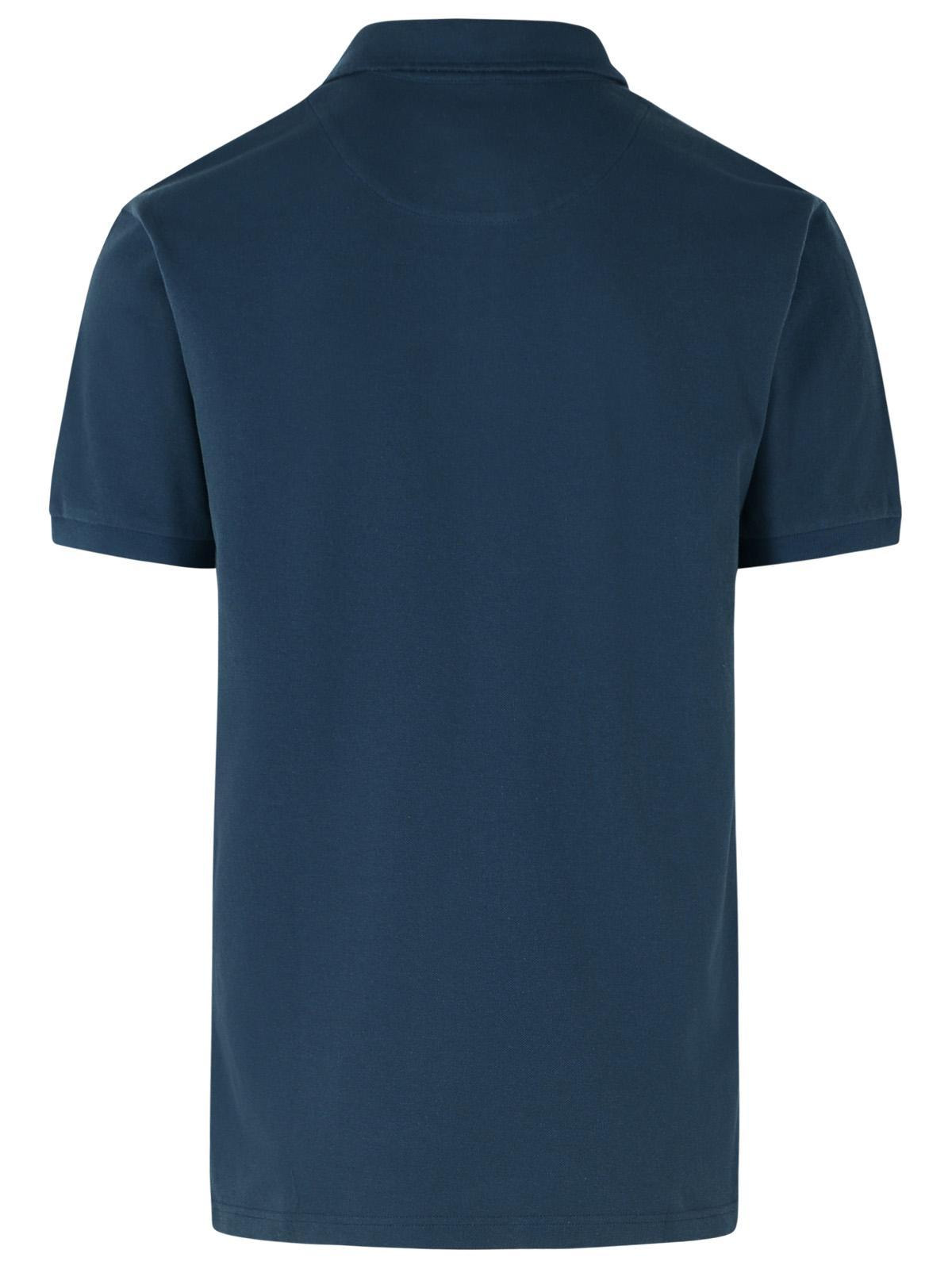 Etro 'Roma' Navy Cotton Polo Shirt Men - 3