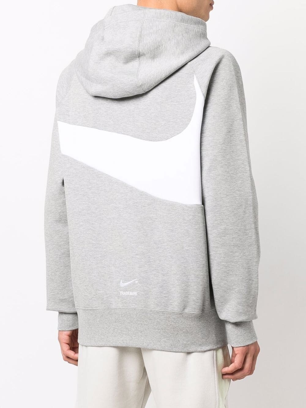 Big Swoosh print hoodie - 4