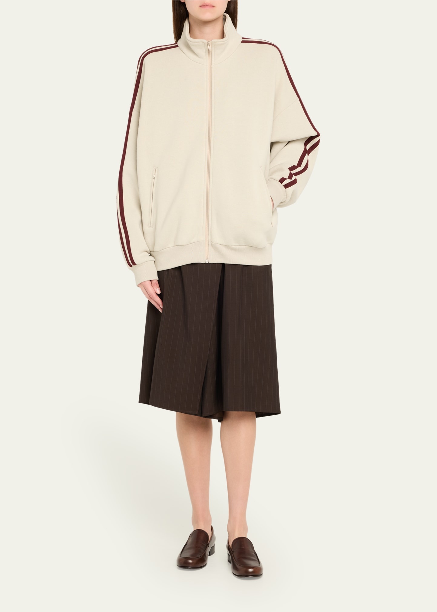 Fleece Zip-Up Track Jacket - 2