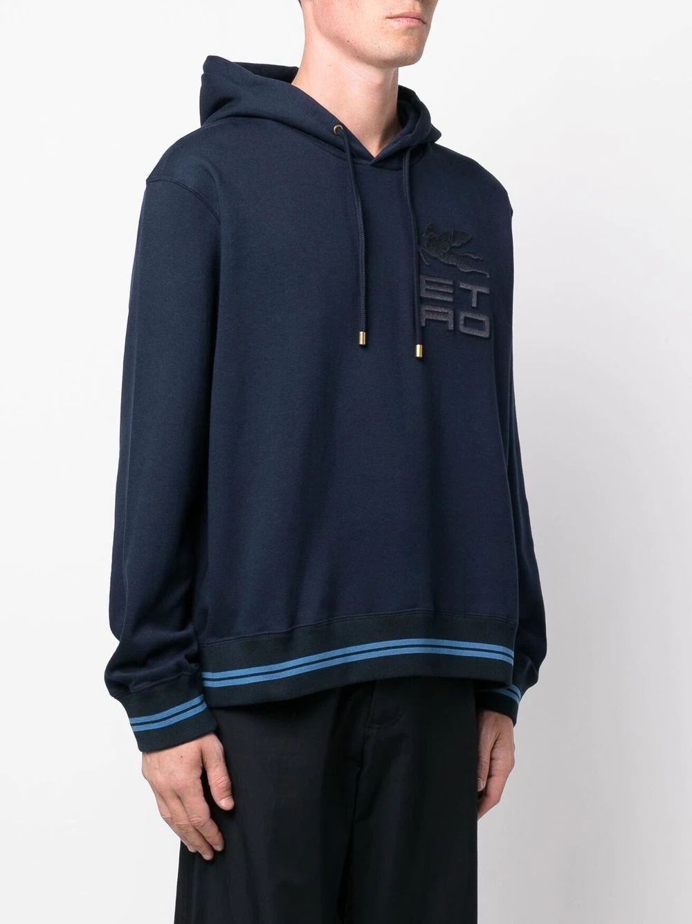 logo-print long-sleeve hoodie - 3