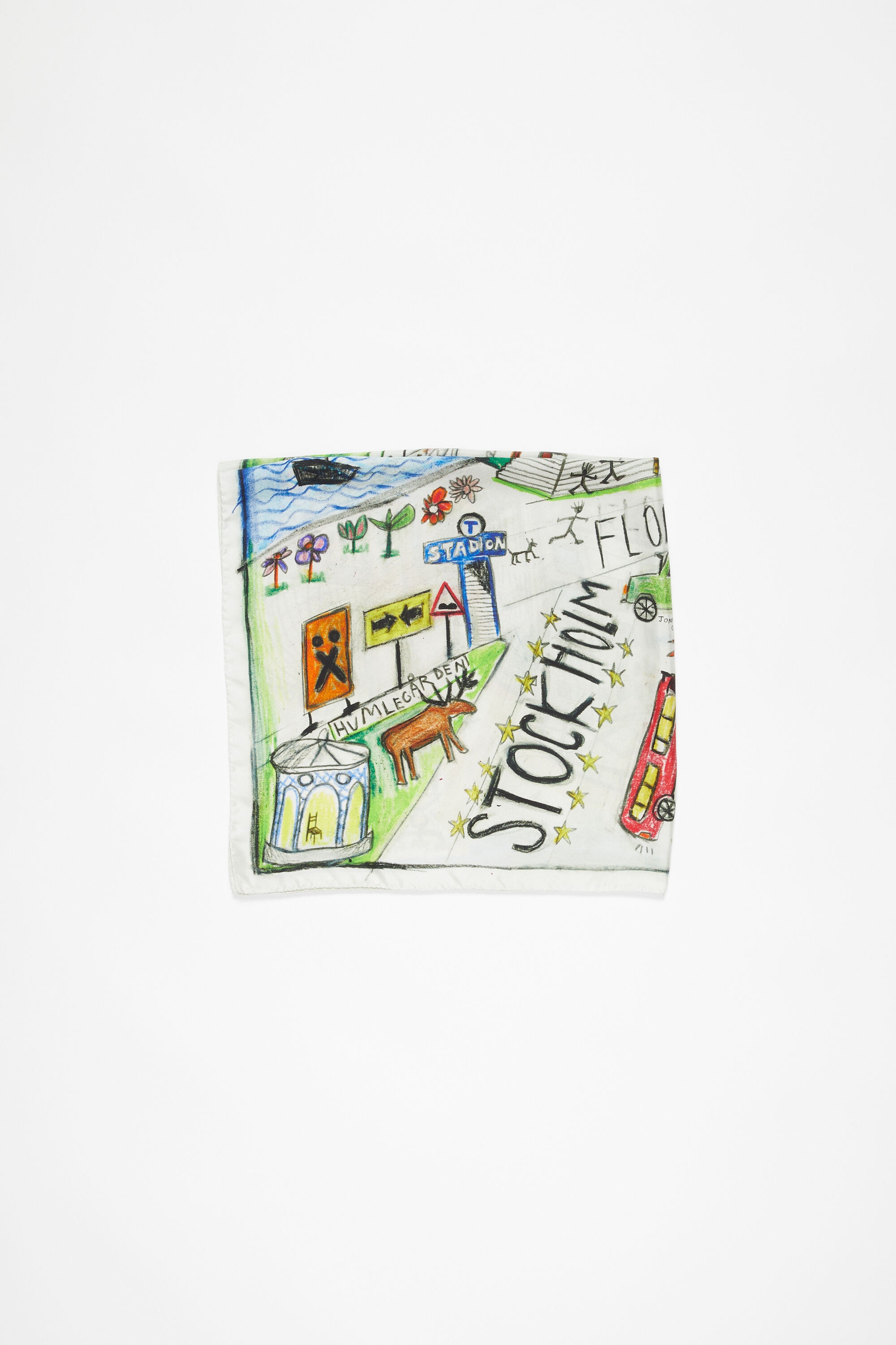 Print silk scarf - Multicolor - 1