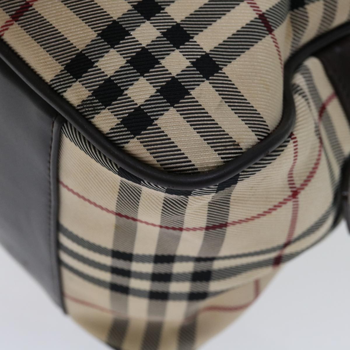 Burberry Nova Check Hand Bag Nylon Beige - 9