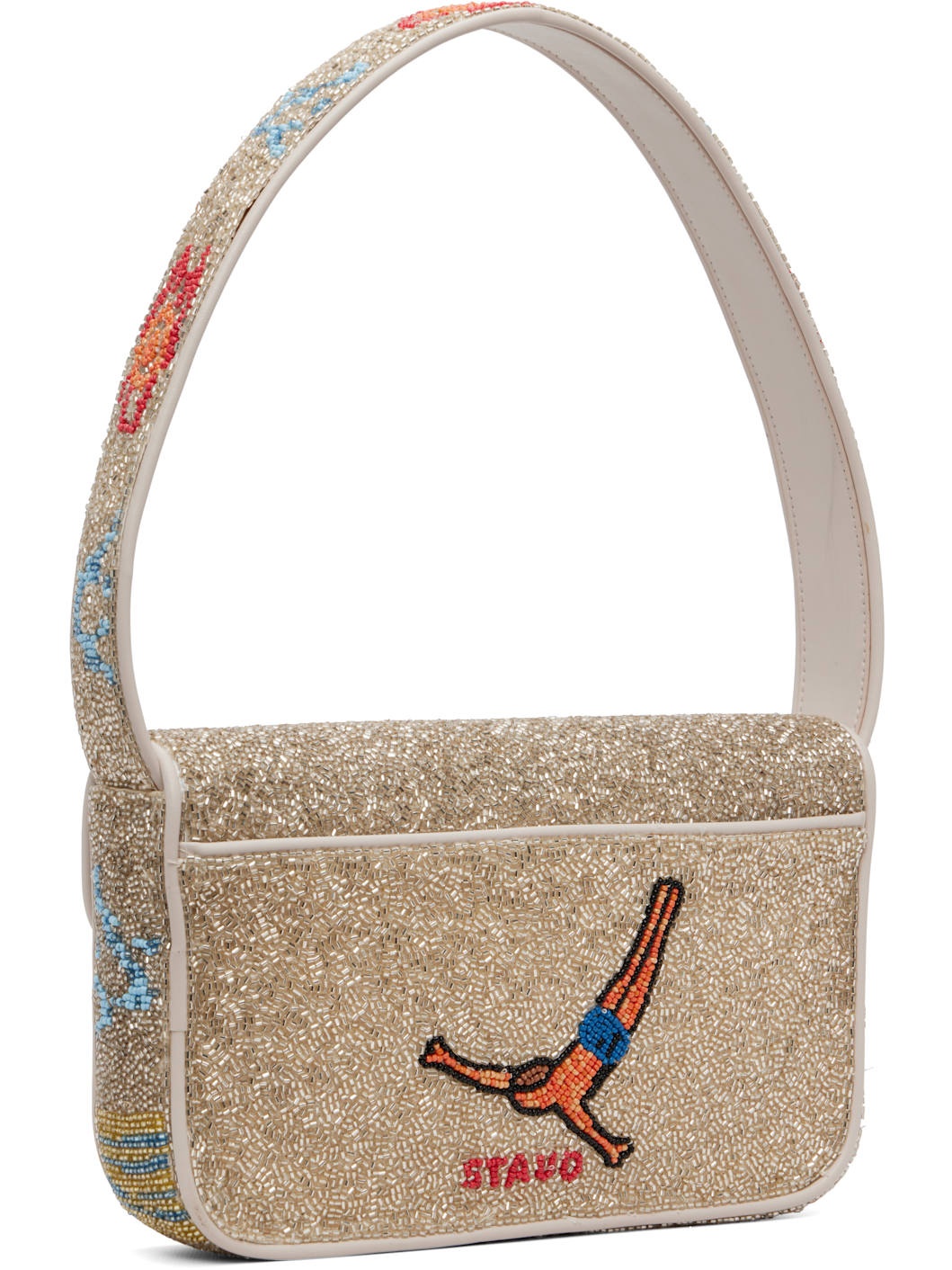 Beige Tommy Beaded Bag - 3