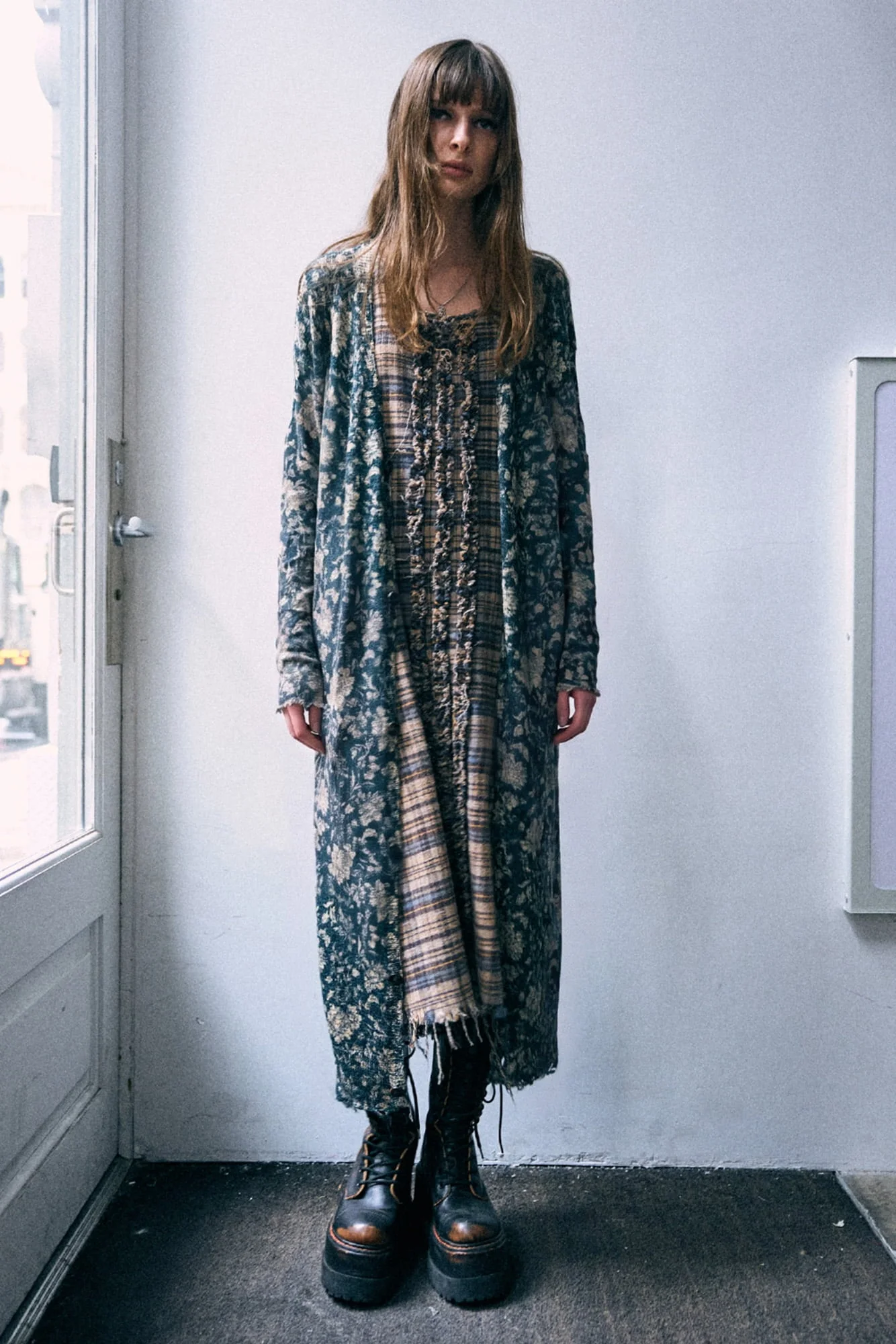 Printed Long Cardigan - 1