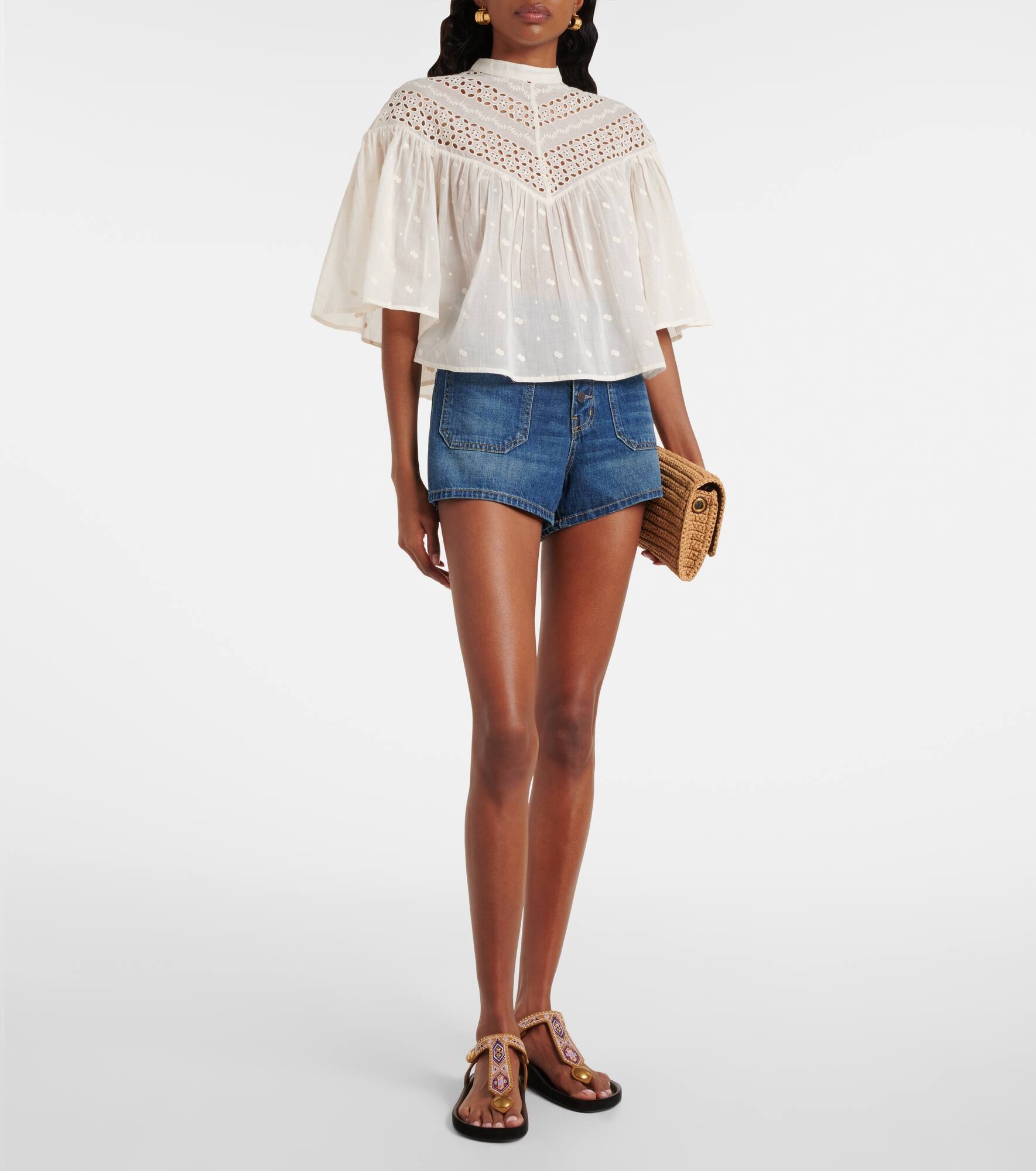 Harley high-rise denim shorts - 2