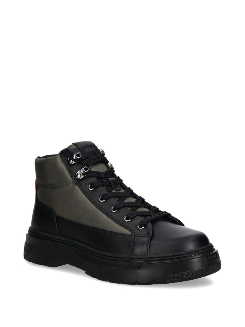 HUGO lace-up panelled boots outlook