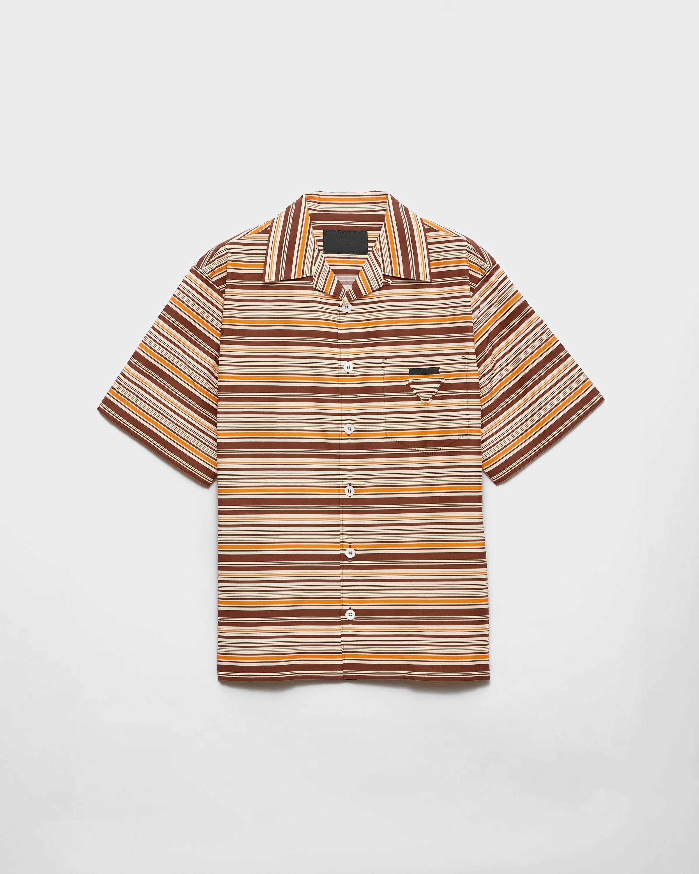 Striped cotton bowling shirt - 1