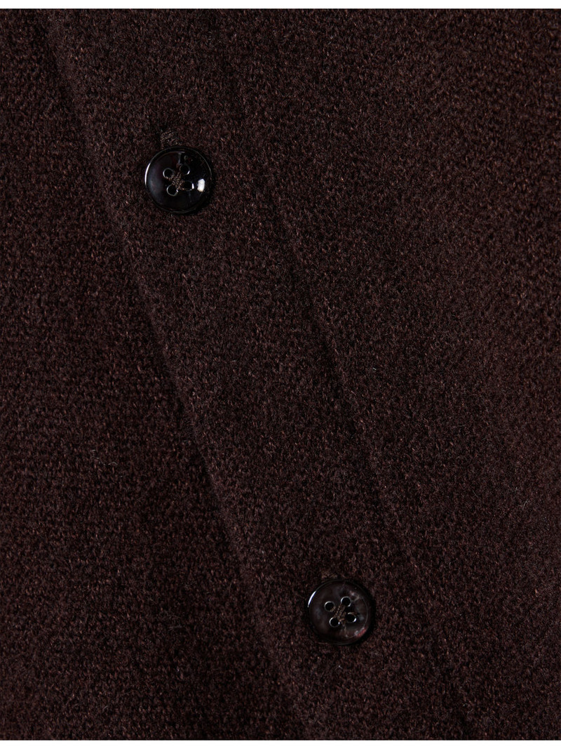 Winter Sunset Button-Up Cashmere-Blend Top 6
