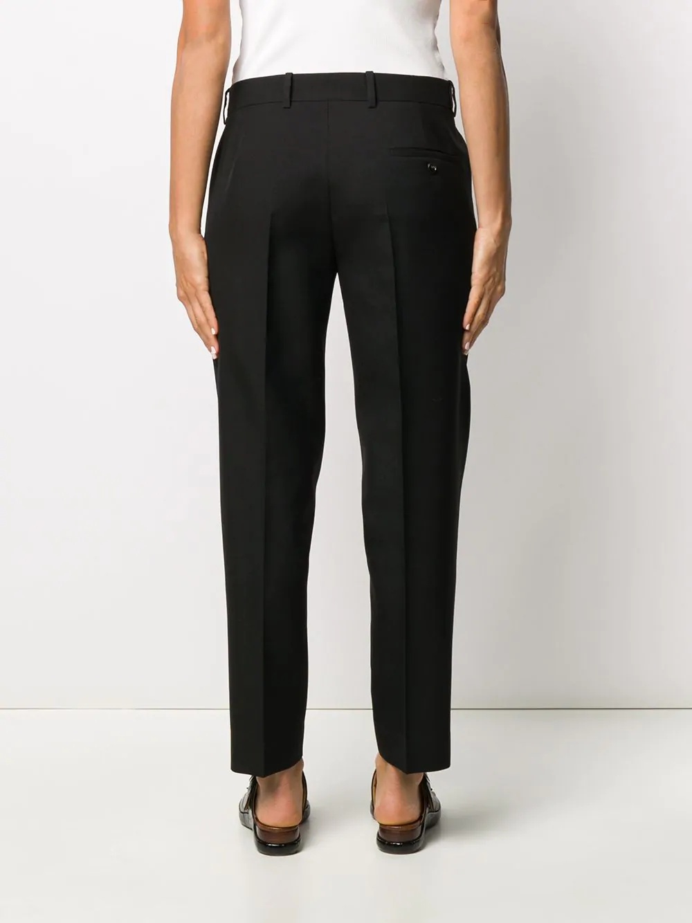 cropped straight-fit trousers - 4