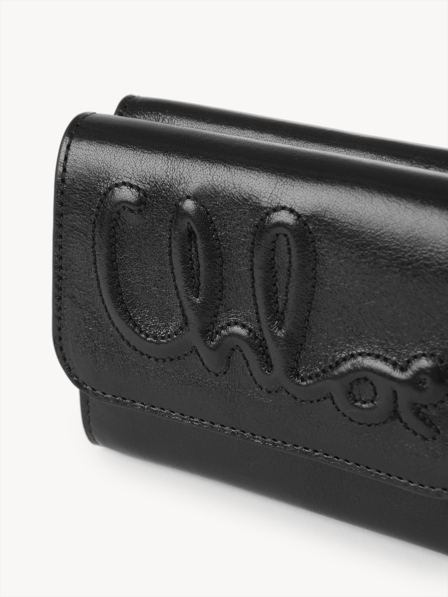 C CHLOÉ SMALL TRI-FOLD IN SHINY LEATHER - 5