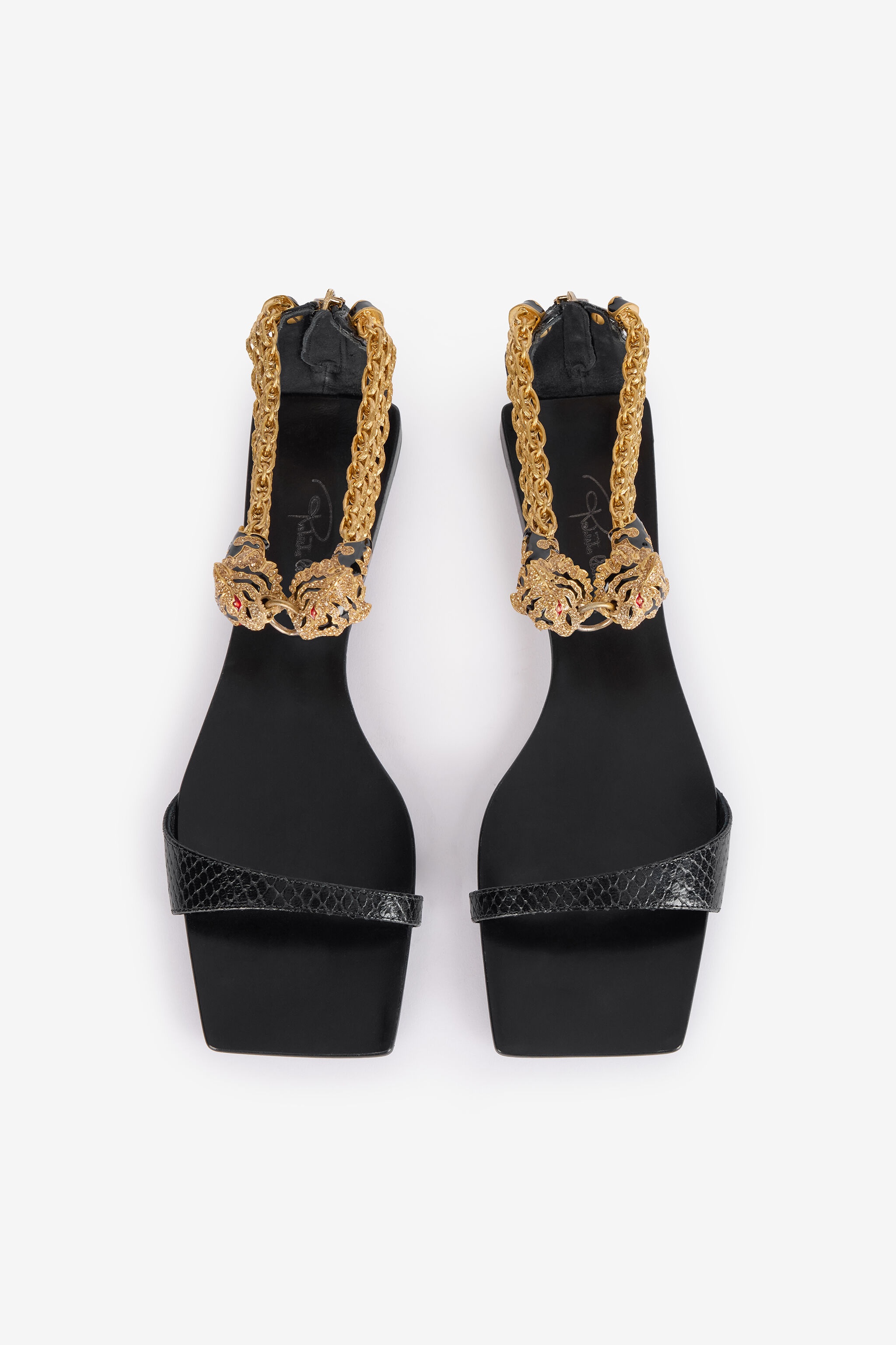 Low Sandals With Jewel Tigers And Snake Print - 5