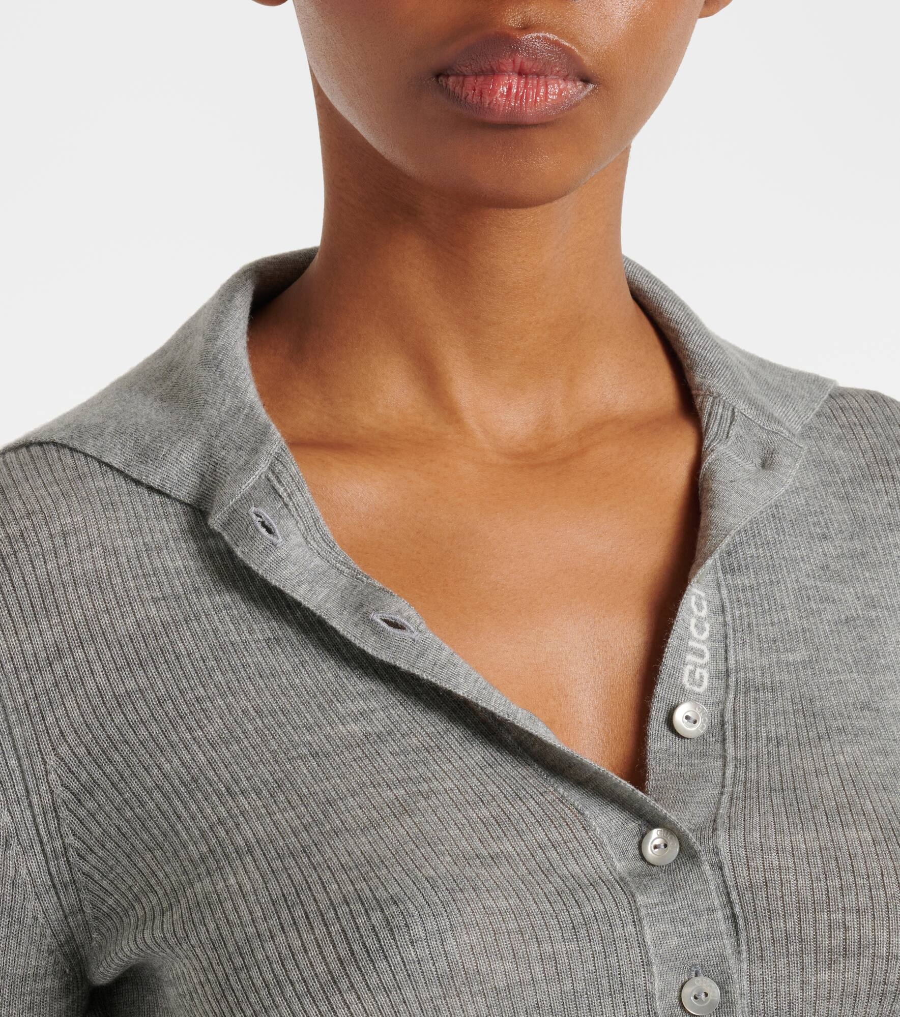 Cashmere and silk polo sweater - 4
