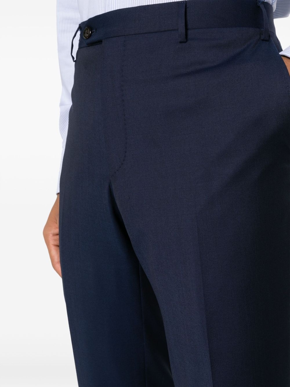 slim-cut virgin-wool trousers - 5