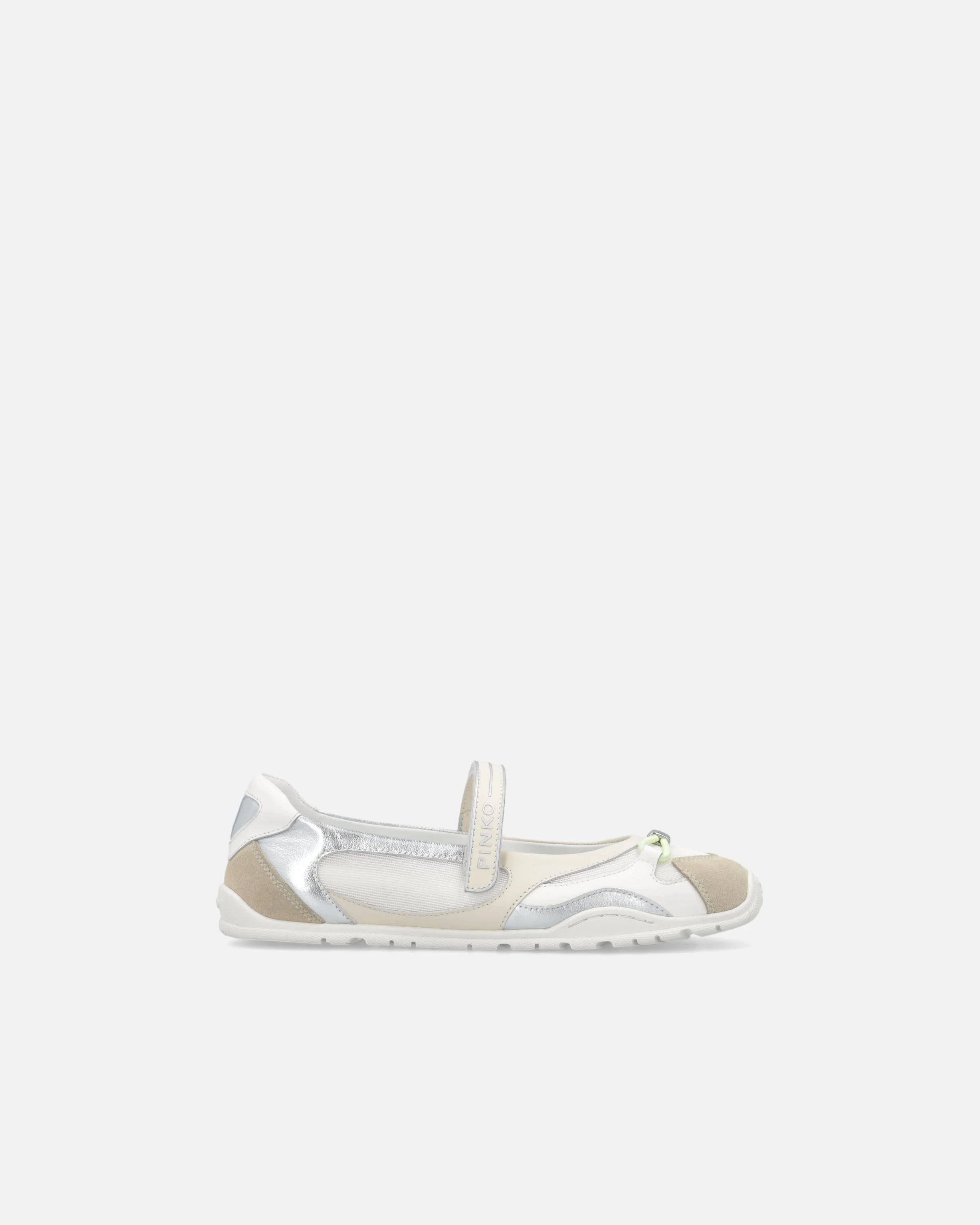 SPORTY BALLET FLATS WITH INSERTS AND PINKO LETTERING - 1