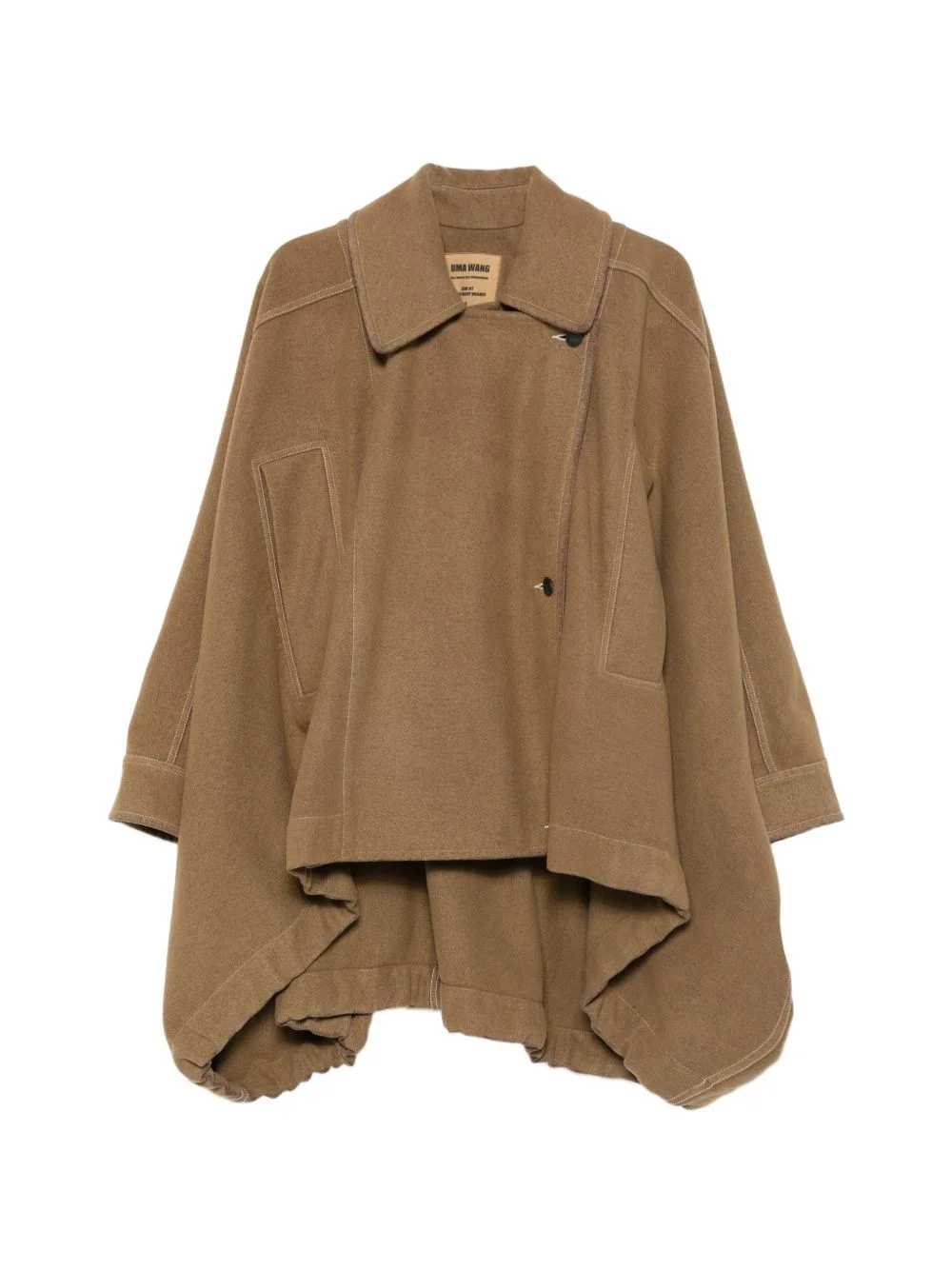 oversized asymmetric-hem cape - 1