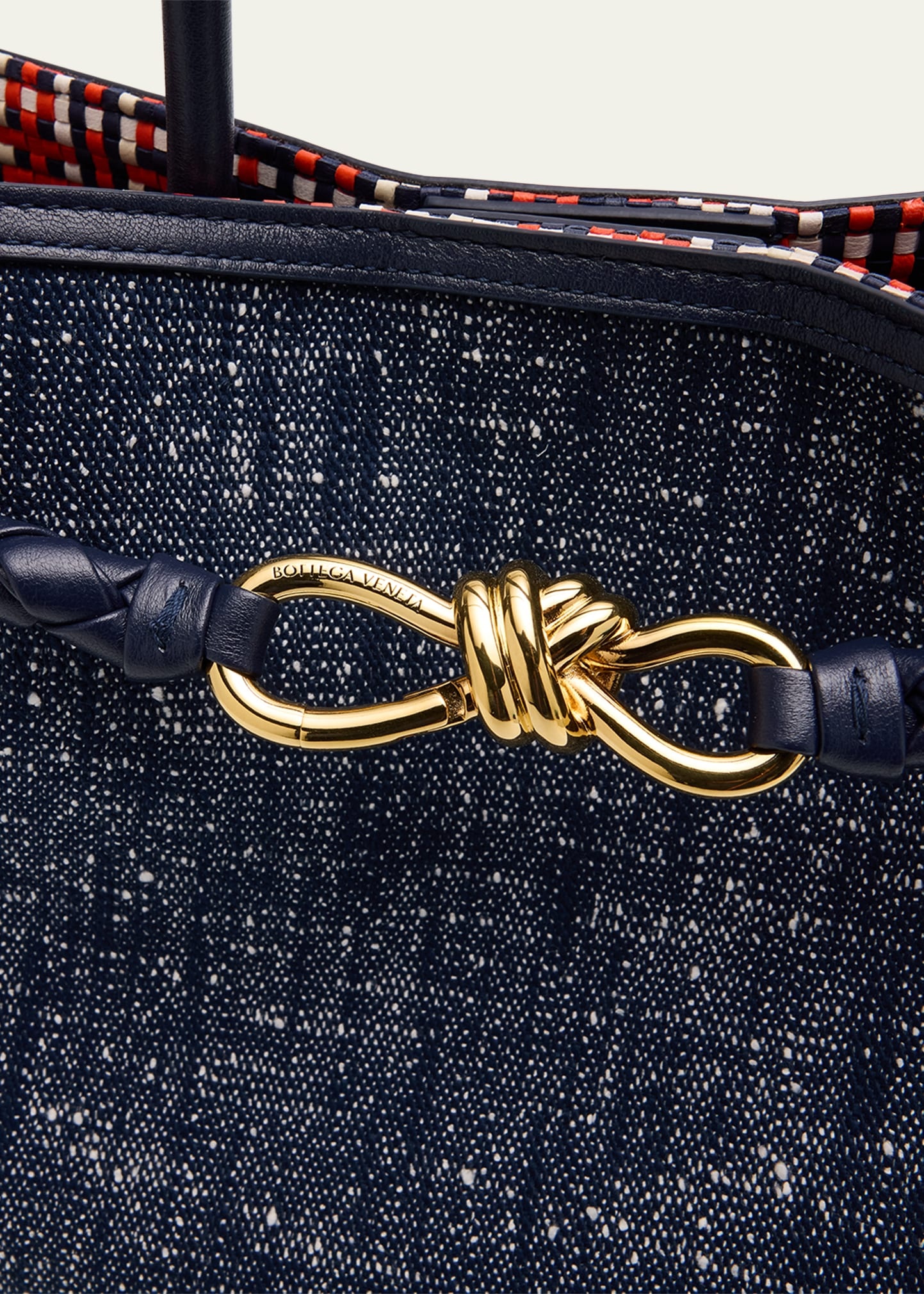 Andiamo Medium Boucle Denim Tote Bag - 5