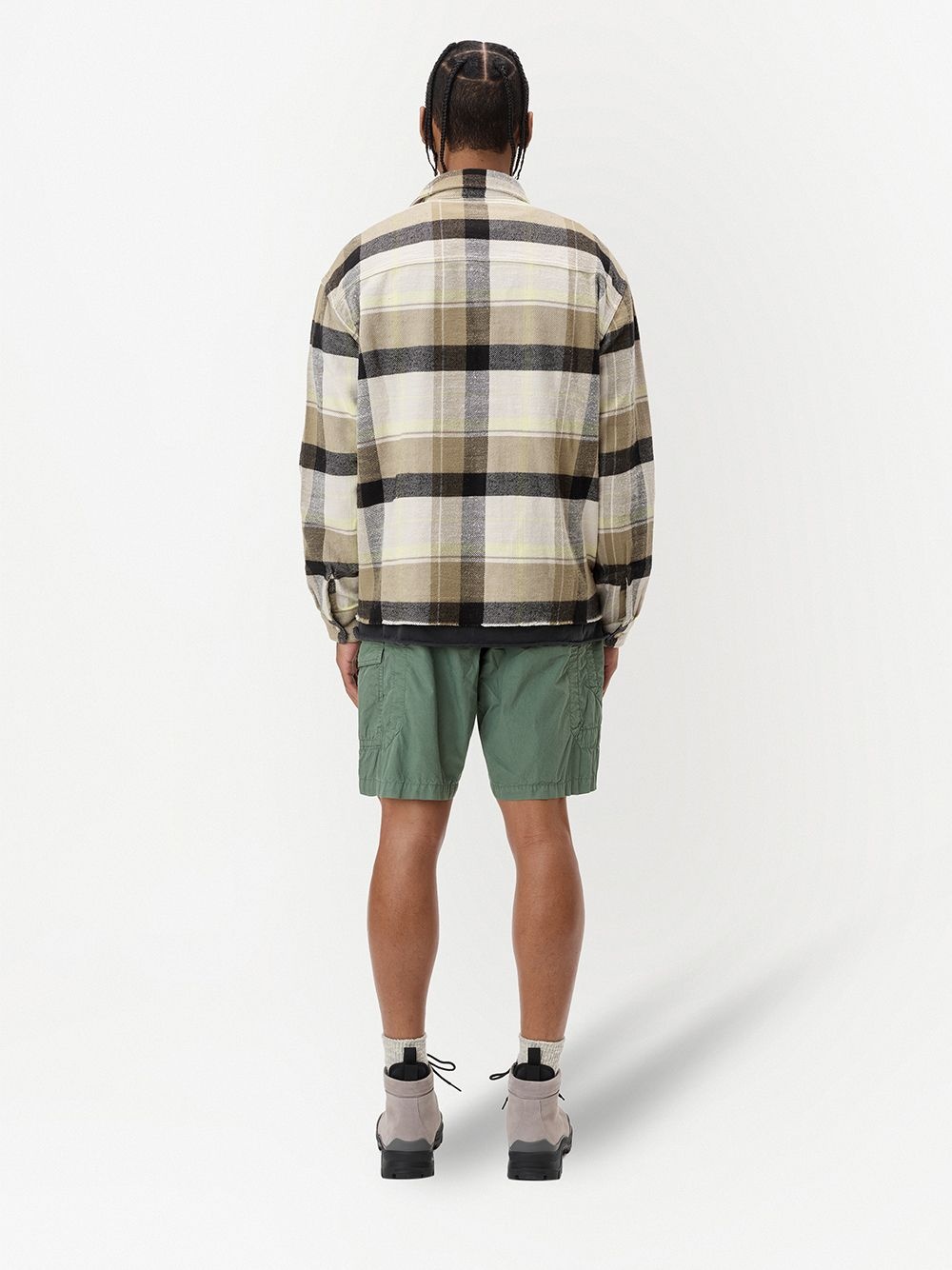 check-print button-up shirt - 4