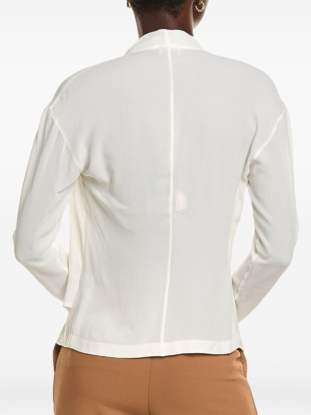 draped cowl-neck blouse - 2