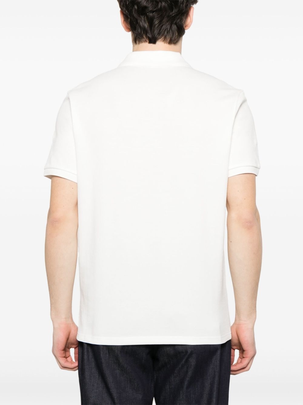 logo-patch polo shirt - 3