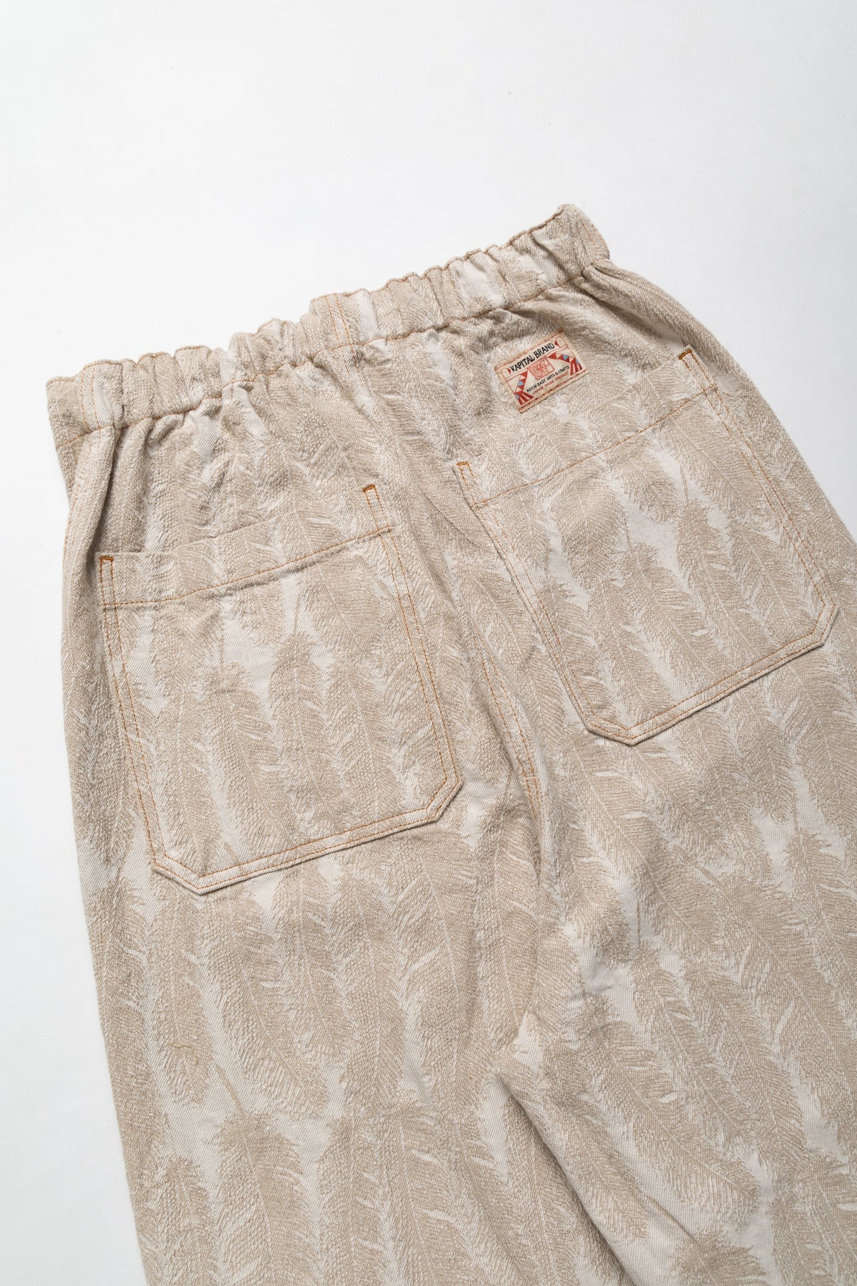 12oz MAGPIE Denim W-Knee EASY Baggy Pants - Ecru - 11