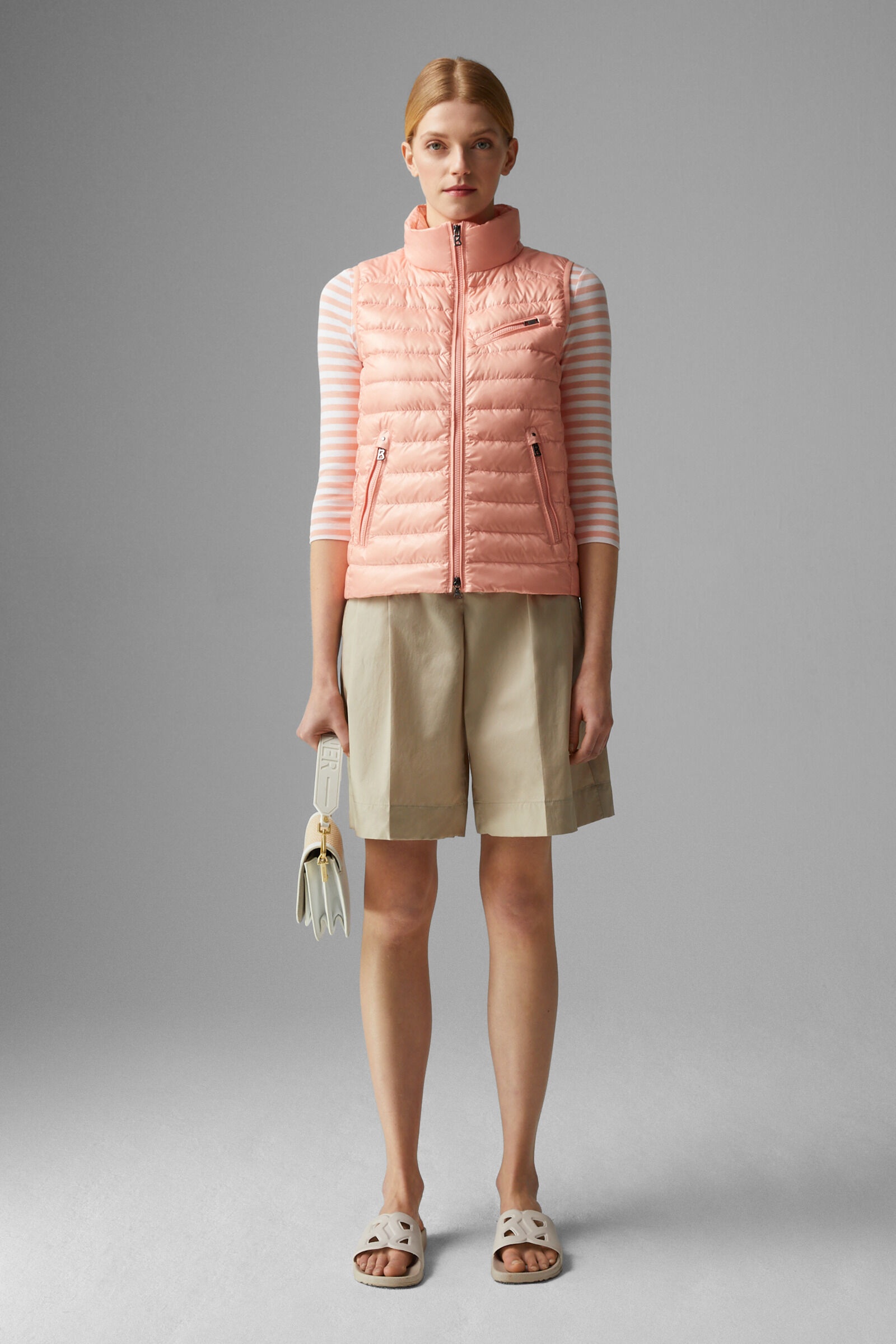 Florisa lightweight down vest in Pink - 4